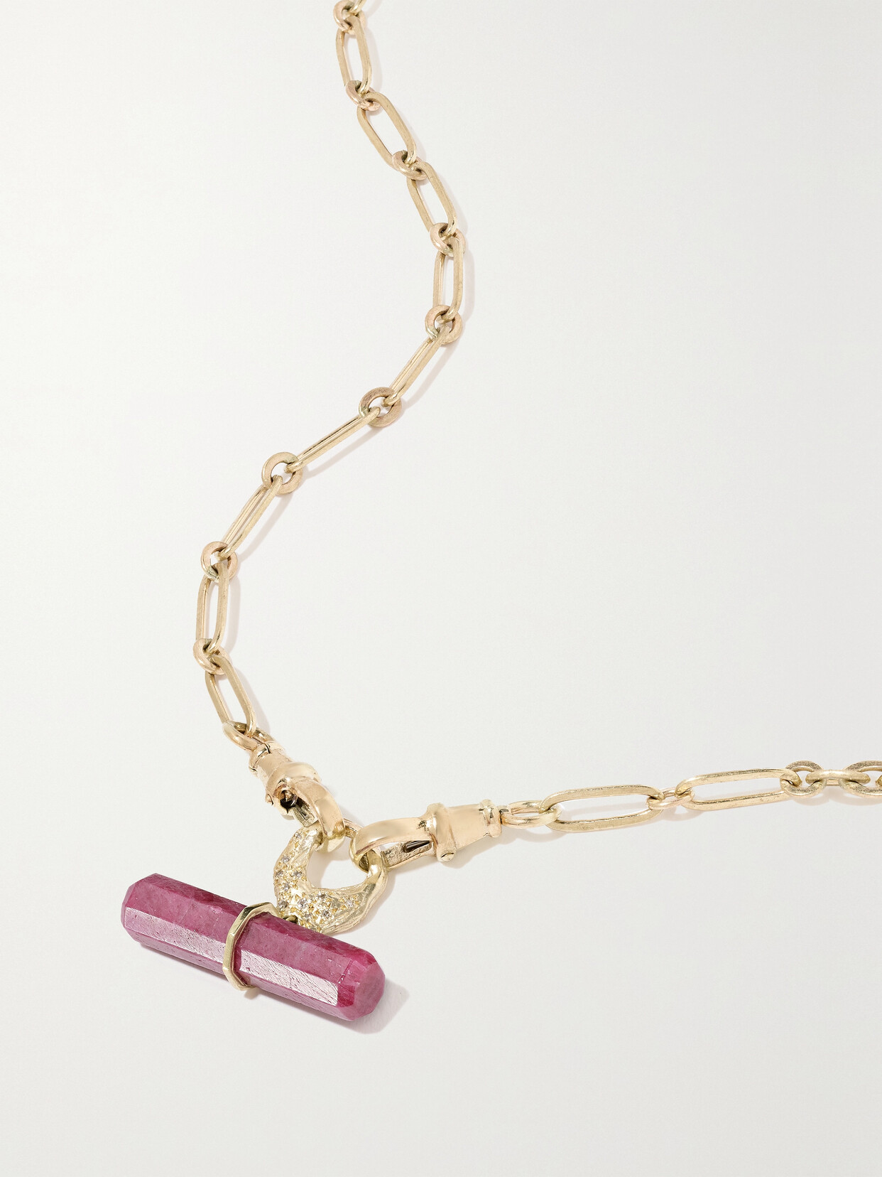 Pascale Monvoisin Debbie N°3 + Iman 9-karat Gold, Ruby And Diamond Necklace