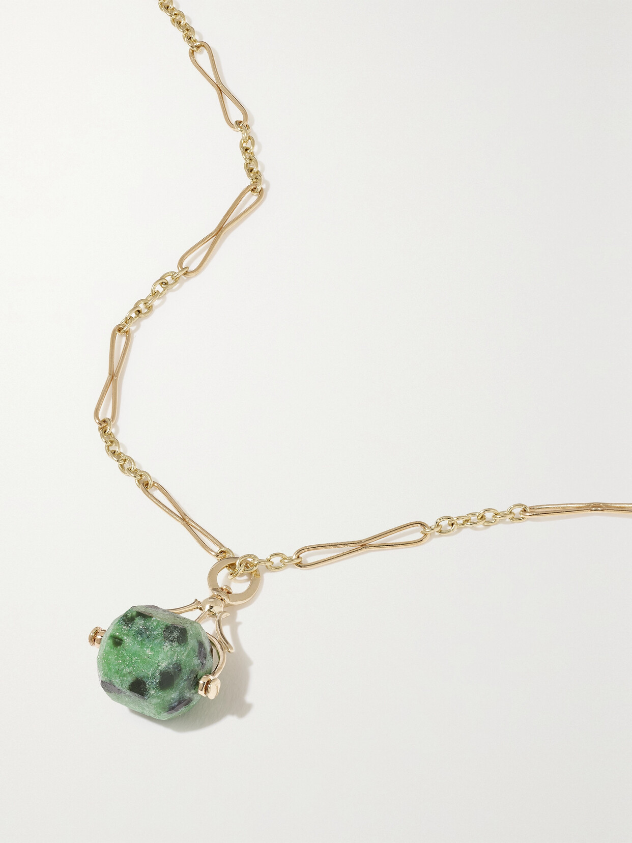 Pascale Monvoisin Petra N°3 + Malo 9-karat Gold Zoisite Necklace