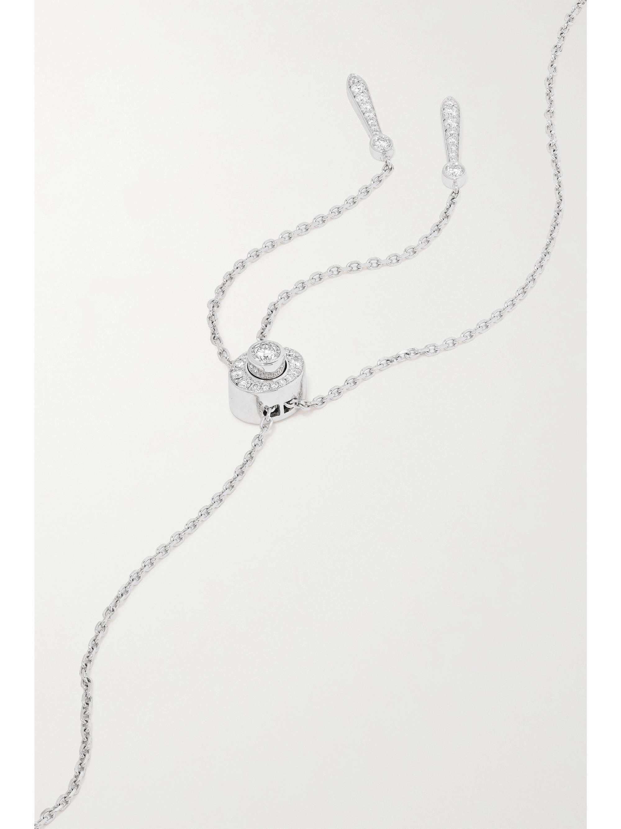 GARRARD Wings Embrace Phoenix 18-karat white gold, sapphire and diamond necklace