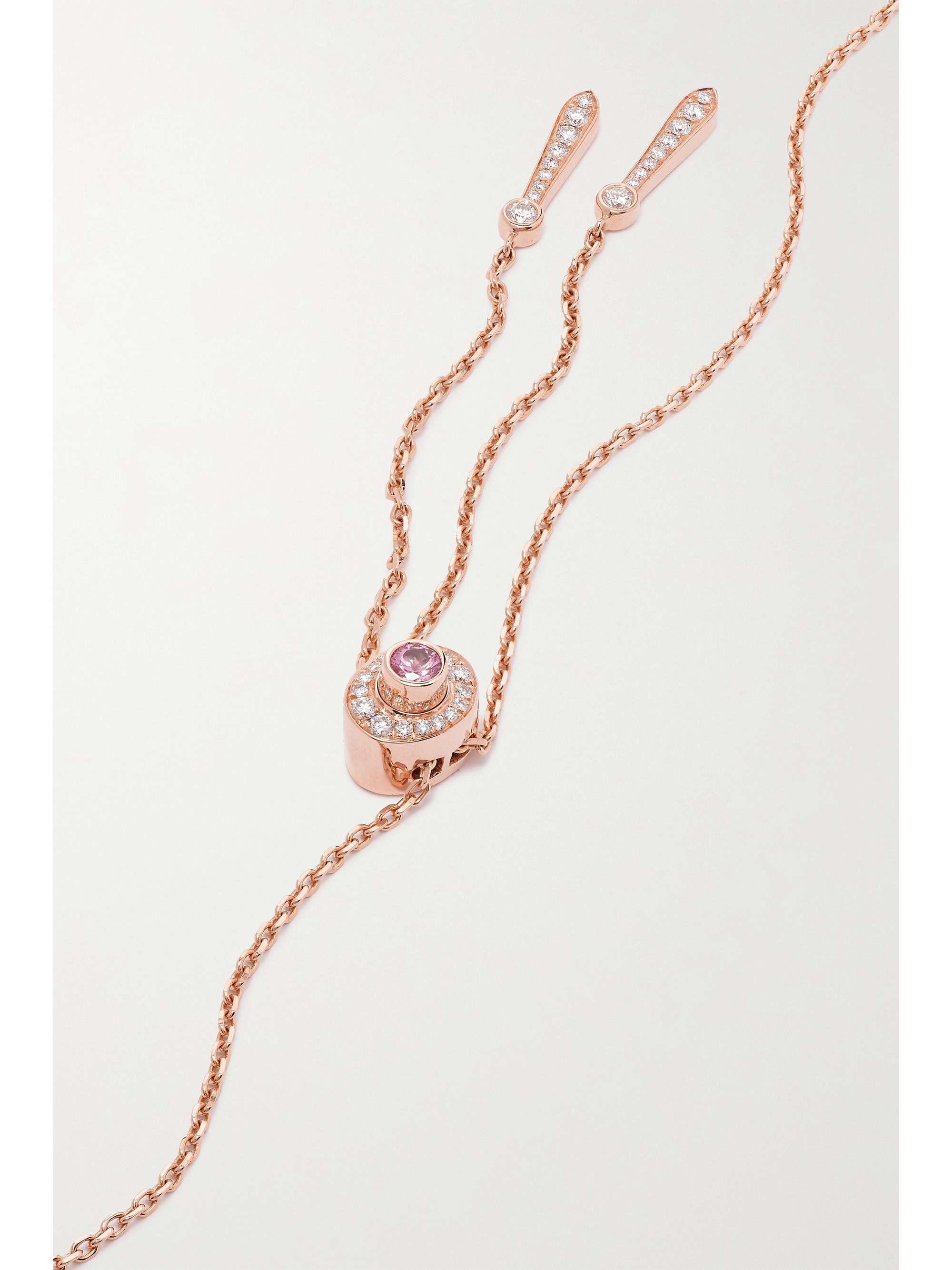 GARRARD Wings Embrace Phoenix 18-karat white gold, sapphire and diamond necklace