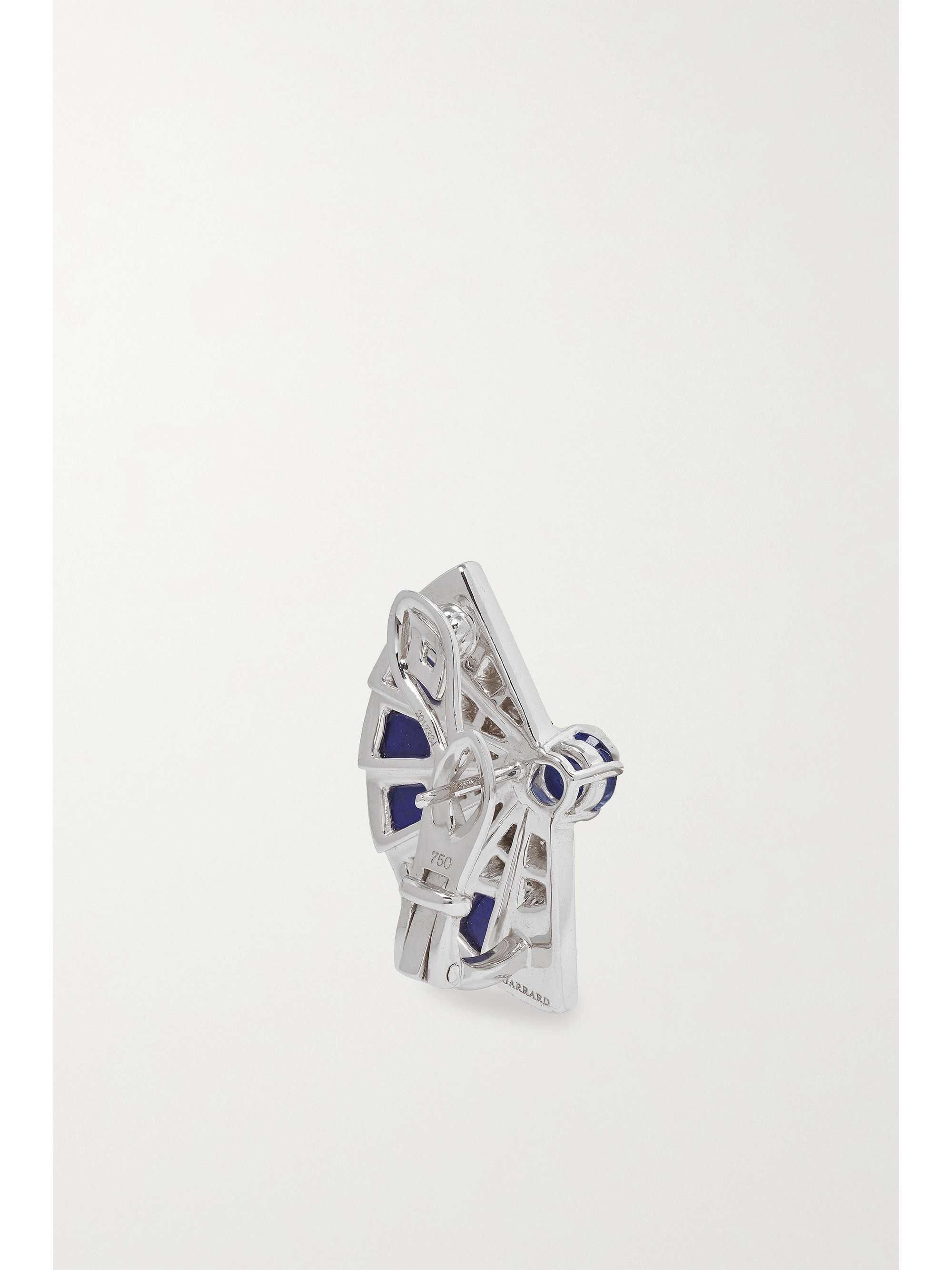 GARRARD Fanfare Symphony 18-karat white gold, opal, tourmaline and diamond earrings