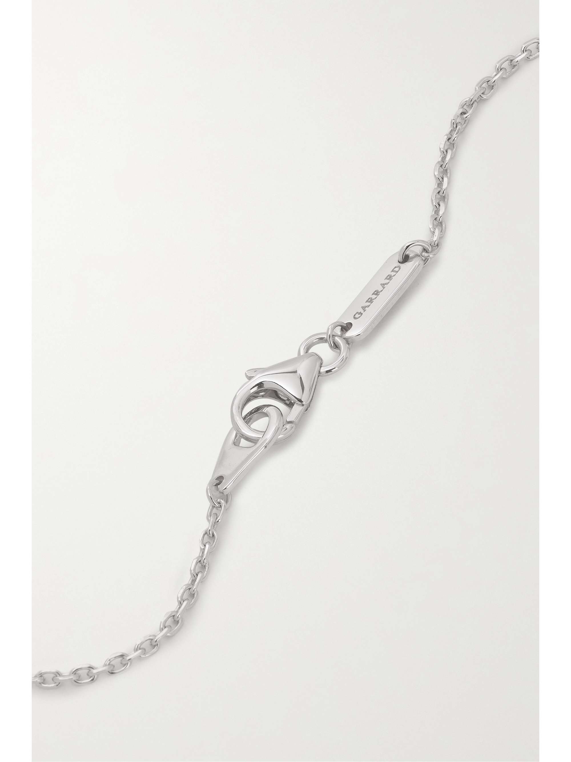 GARRARD Fanfare Symphony 18-karat white gold, mother-of-pearl and diamond necklace