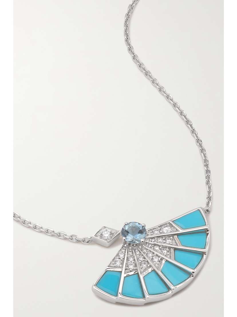 Garrard Fanfare Symphony 18-karat White Gold Multi-stone Necklace