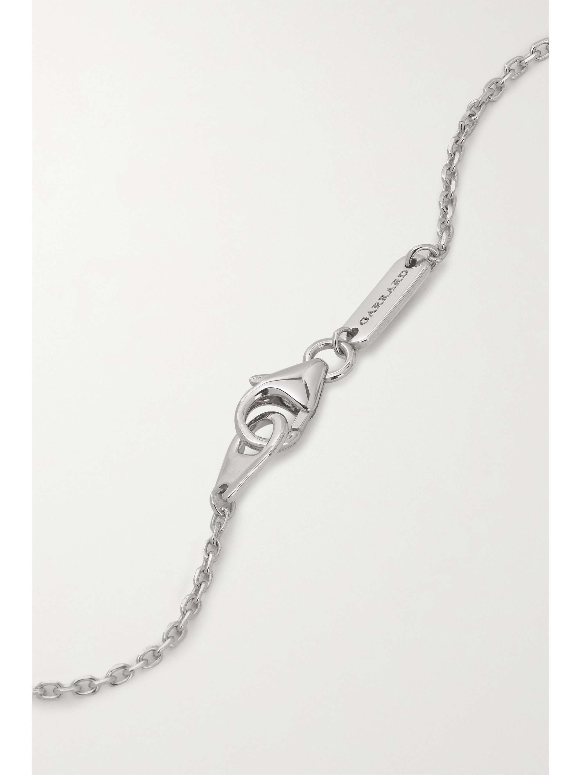 GARRARD Fanfare Symphony 18-karat white gold, mother-of-pearl and diamond necklace