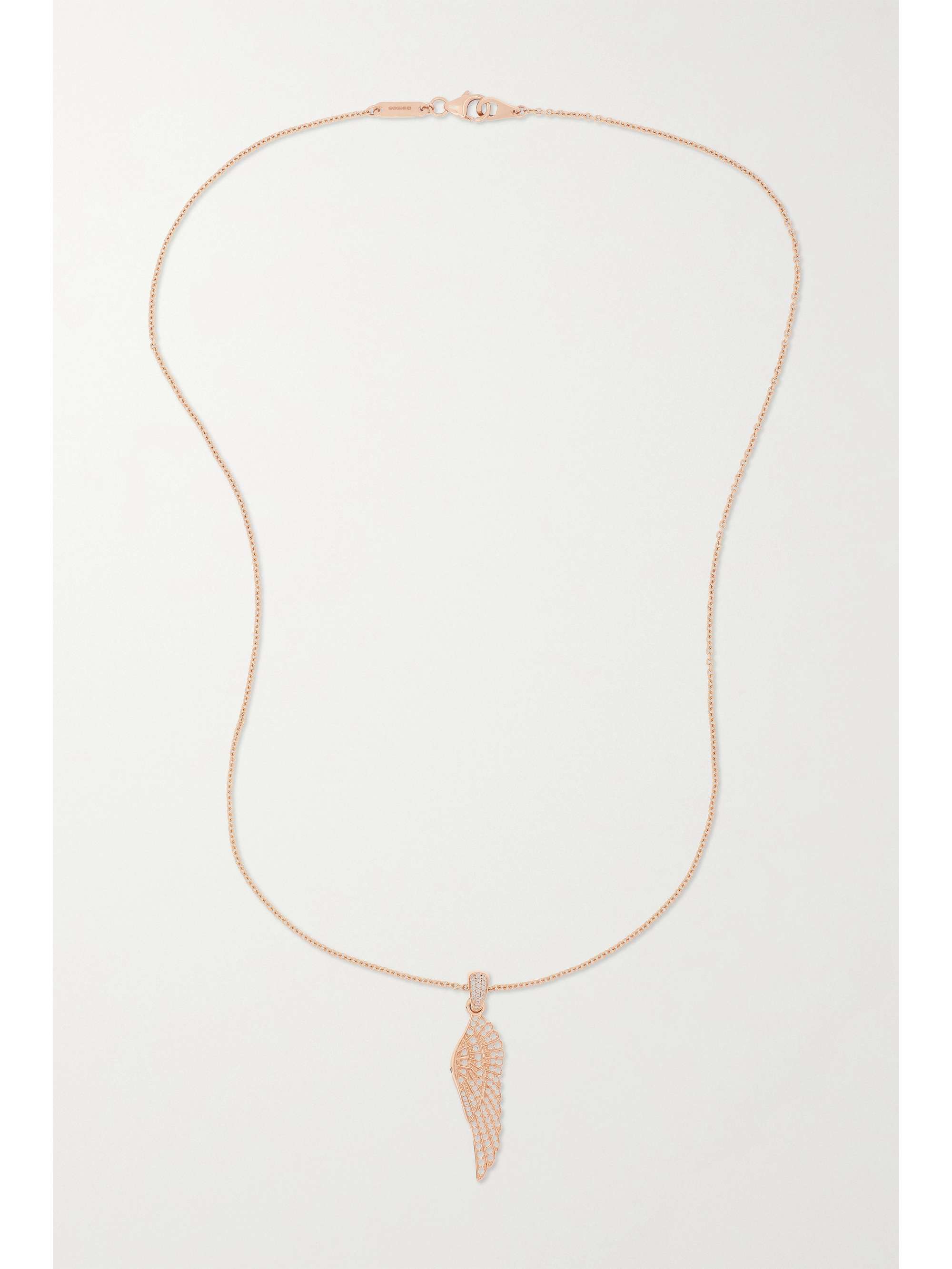 GARRARD Wings Classic 18-karat rose gold diamond necklace