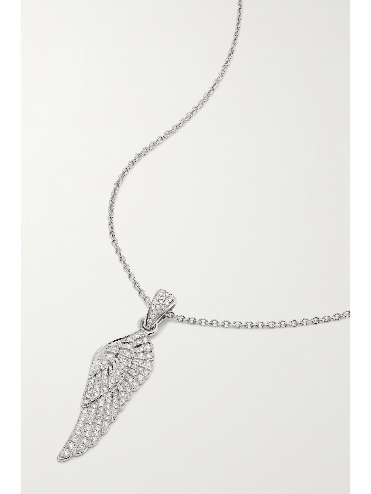 Garrard Wings Classic 18-karat White Gold Diamond Necklace