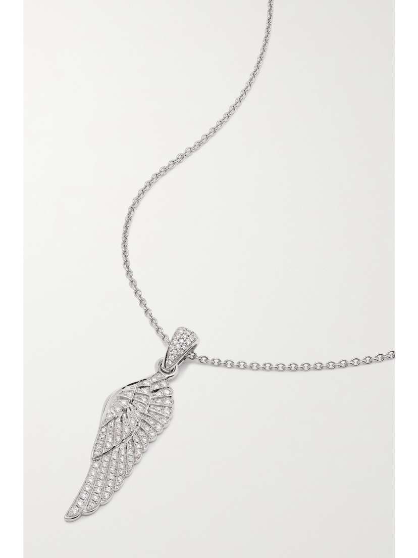 Garrard Wings Classic 18-karat White Gold Diamond Necklace