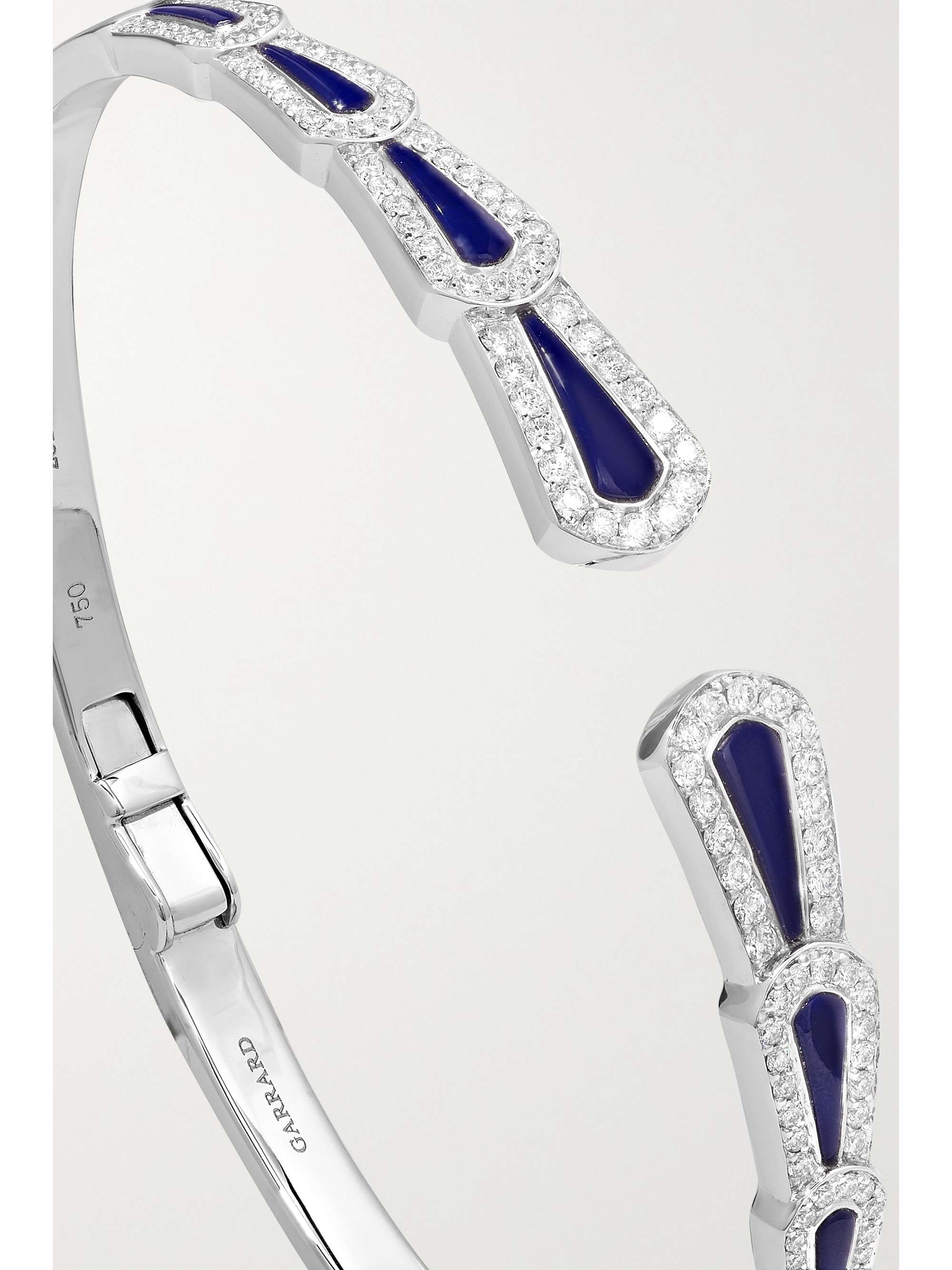 GARRARD Fanfare Symphony 18-karat white gold, lapis lazuli and diamond cuff