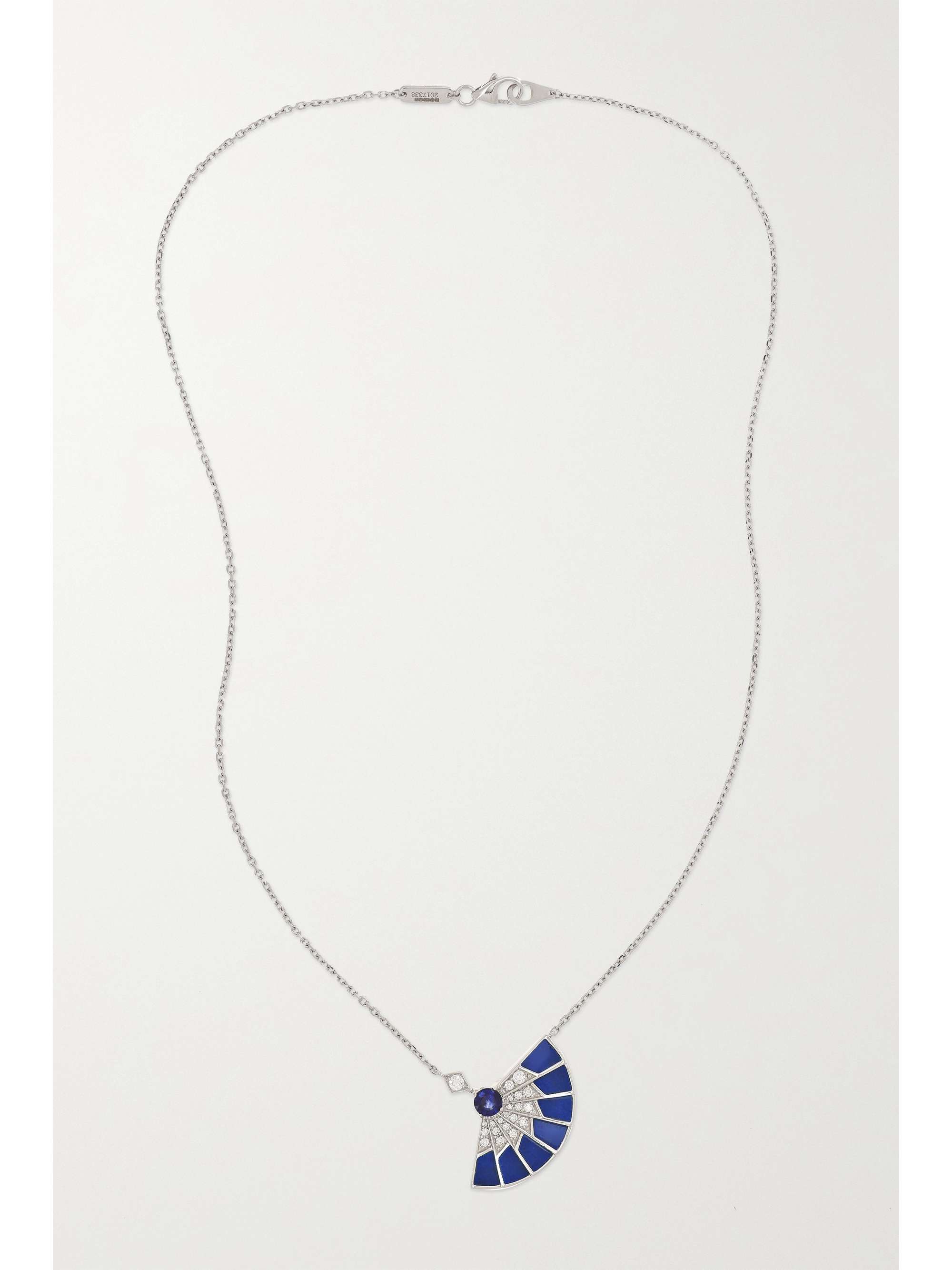 GARRARD Fanfare Symphony 18-karat white gold, mother-of-pearl and diamond necklace
