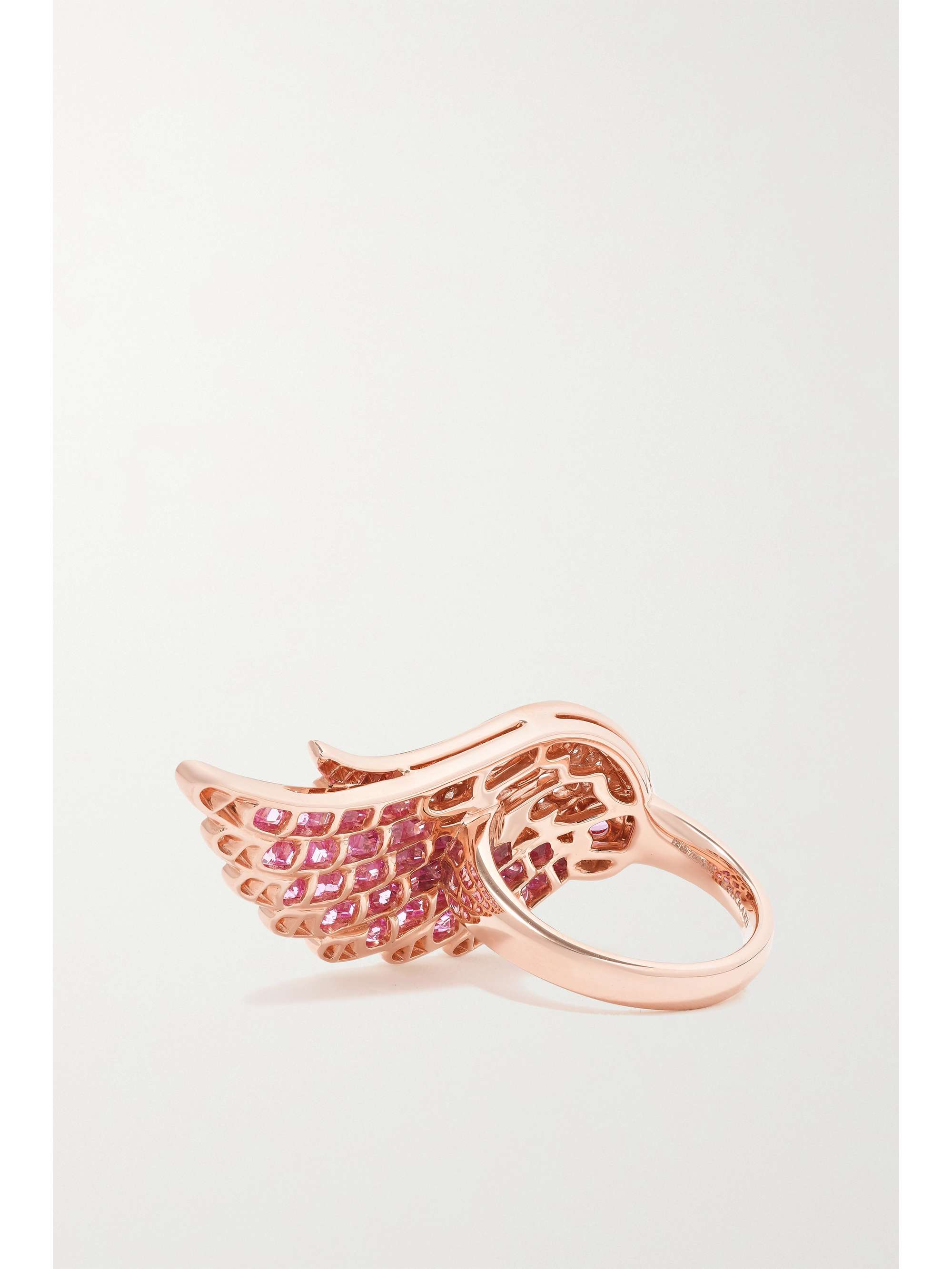 GARRARD Wings Embrace 18-karat rose gold, sapphire and diamond ring