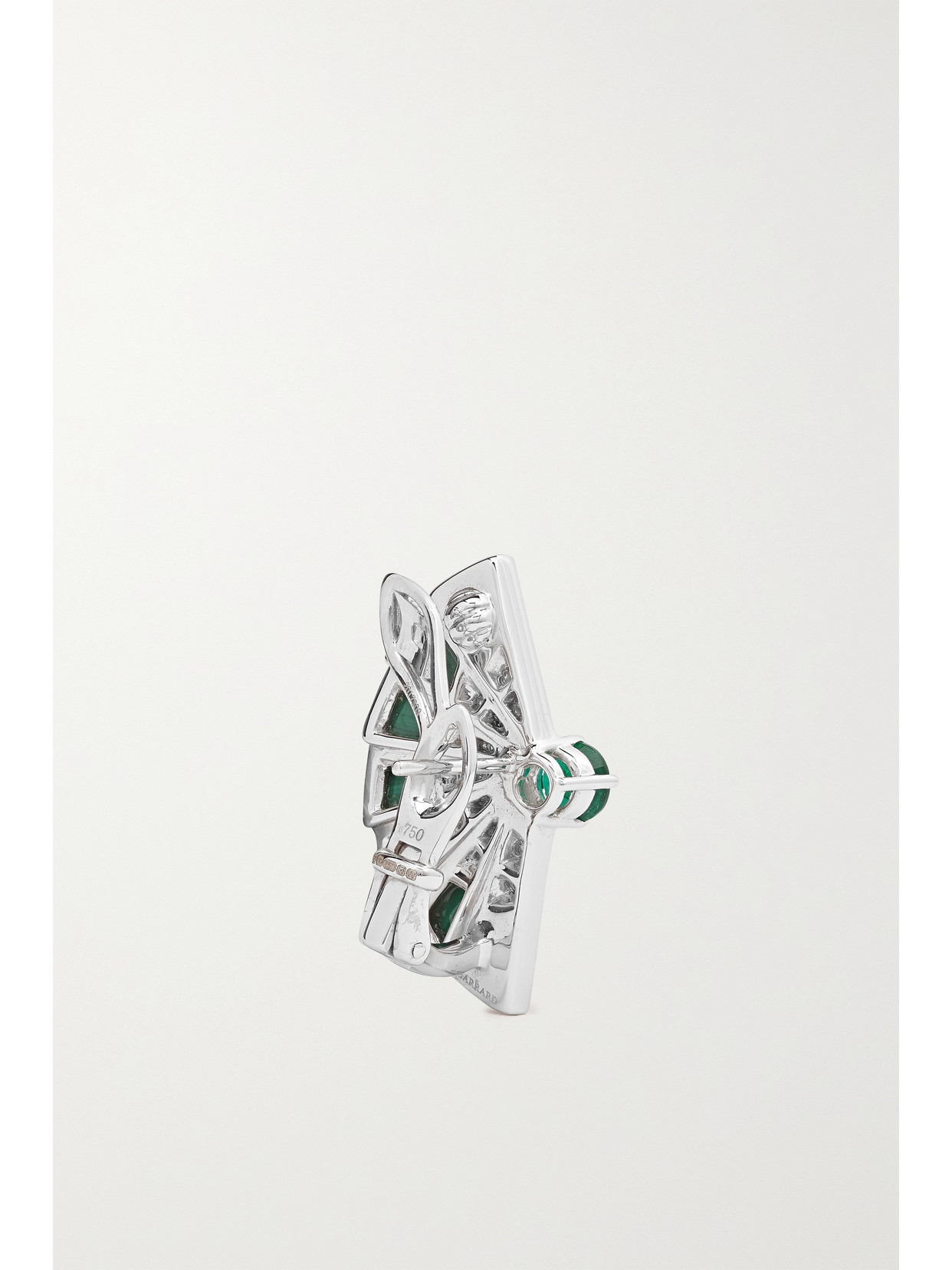 Garrard Fanfare Symphony 18-karat White Gold Multi-stone Earrings In Gold