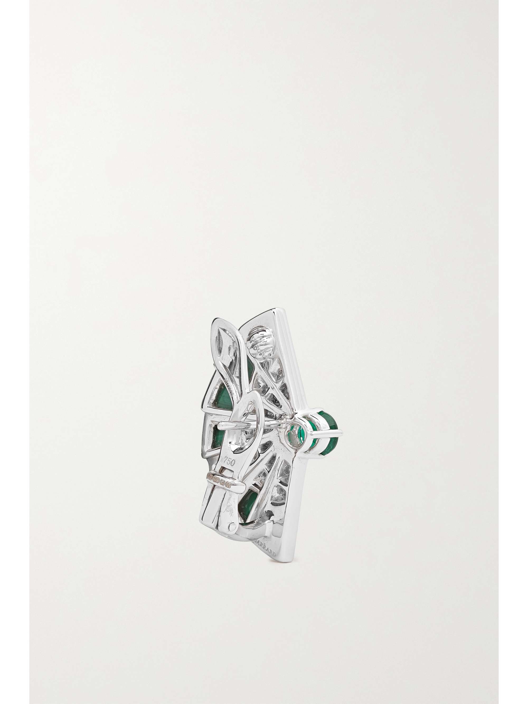 GARRARD Fanfare Symphony 18-karat white gold, opal, tourmaline and diamond earrings