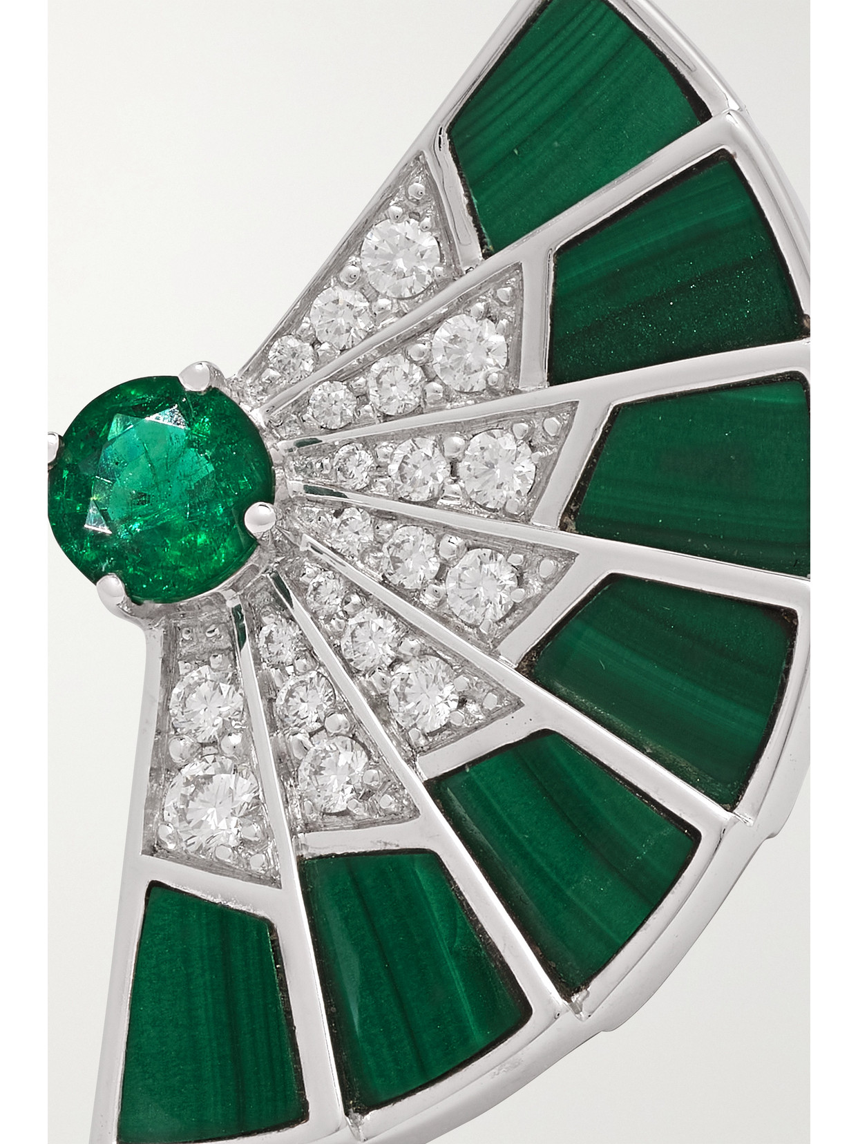 Garrard Fanfare Symphony 18-karat White Gold Multi-stone Earrings In Gold