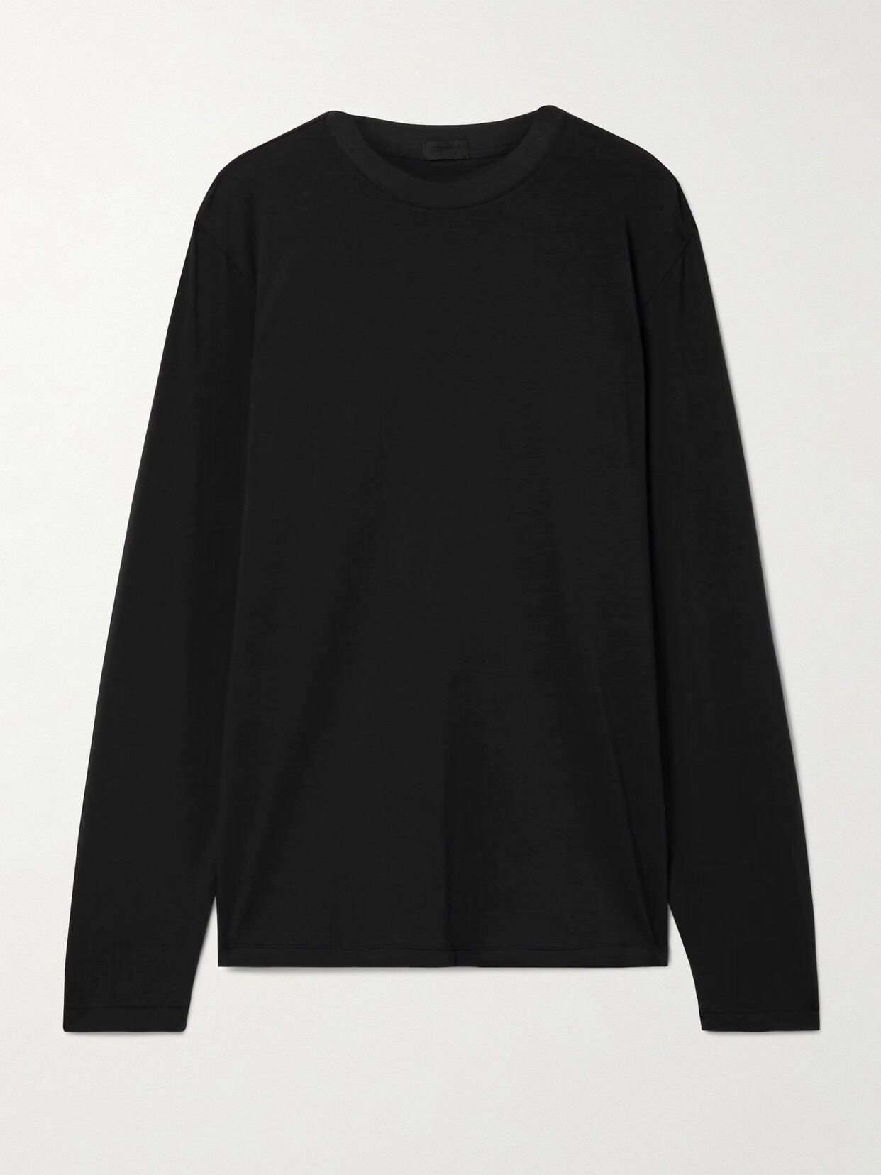 Skims Boyfriend Stretch-modal And Cotton-blend Jersey T-shirt In Black