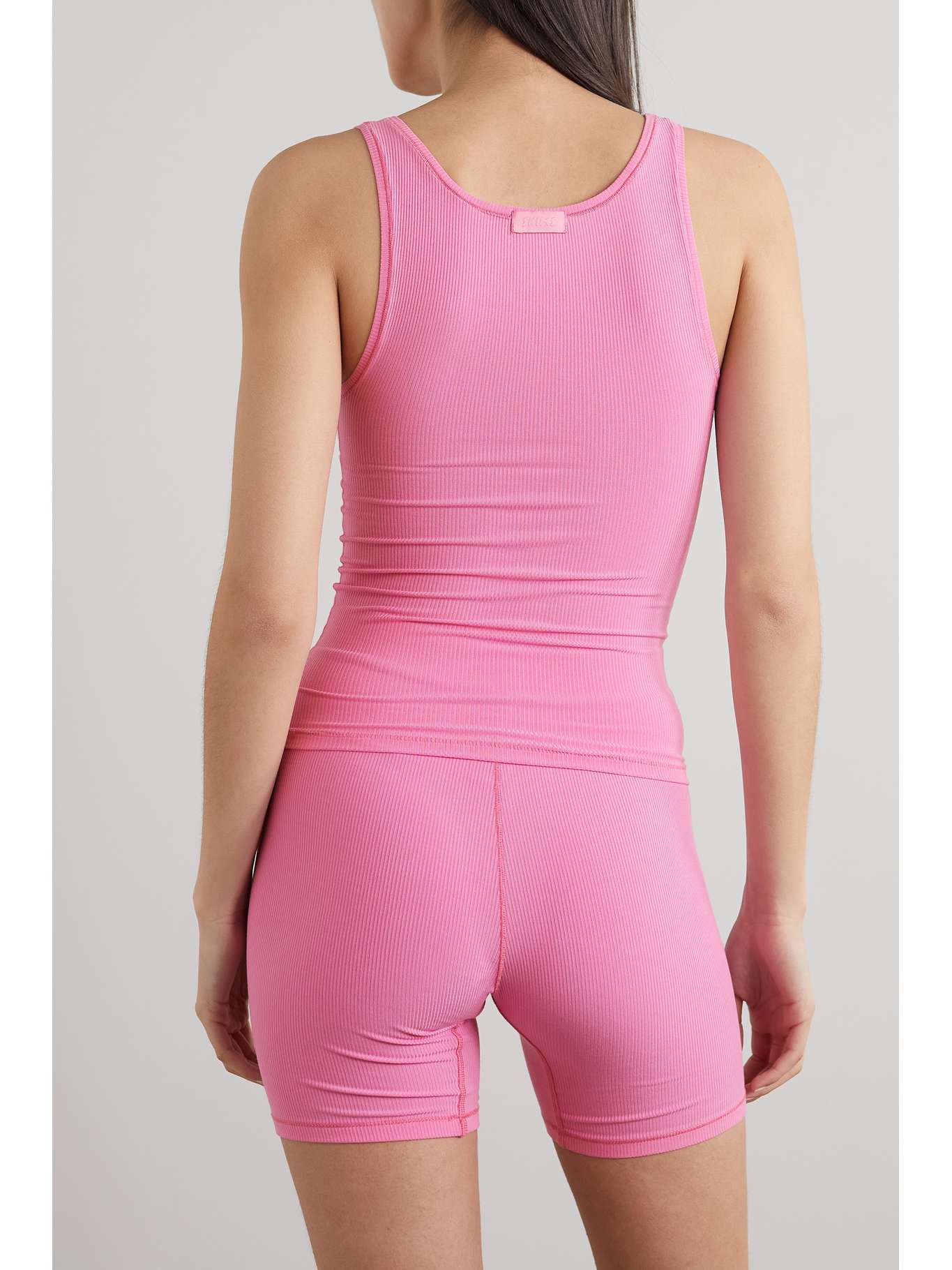 Pink Soft Lounge ribbed stretch-modal jersey tank - Bubblegum | SKIMS | NET-A-PORTER