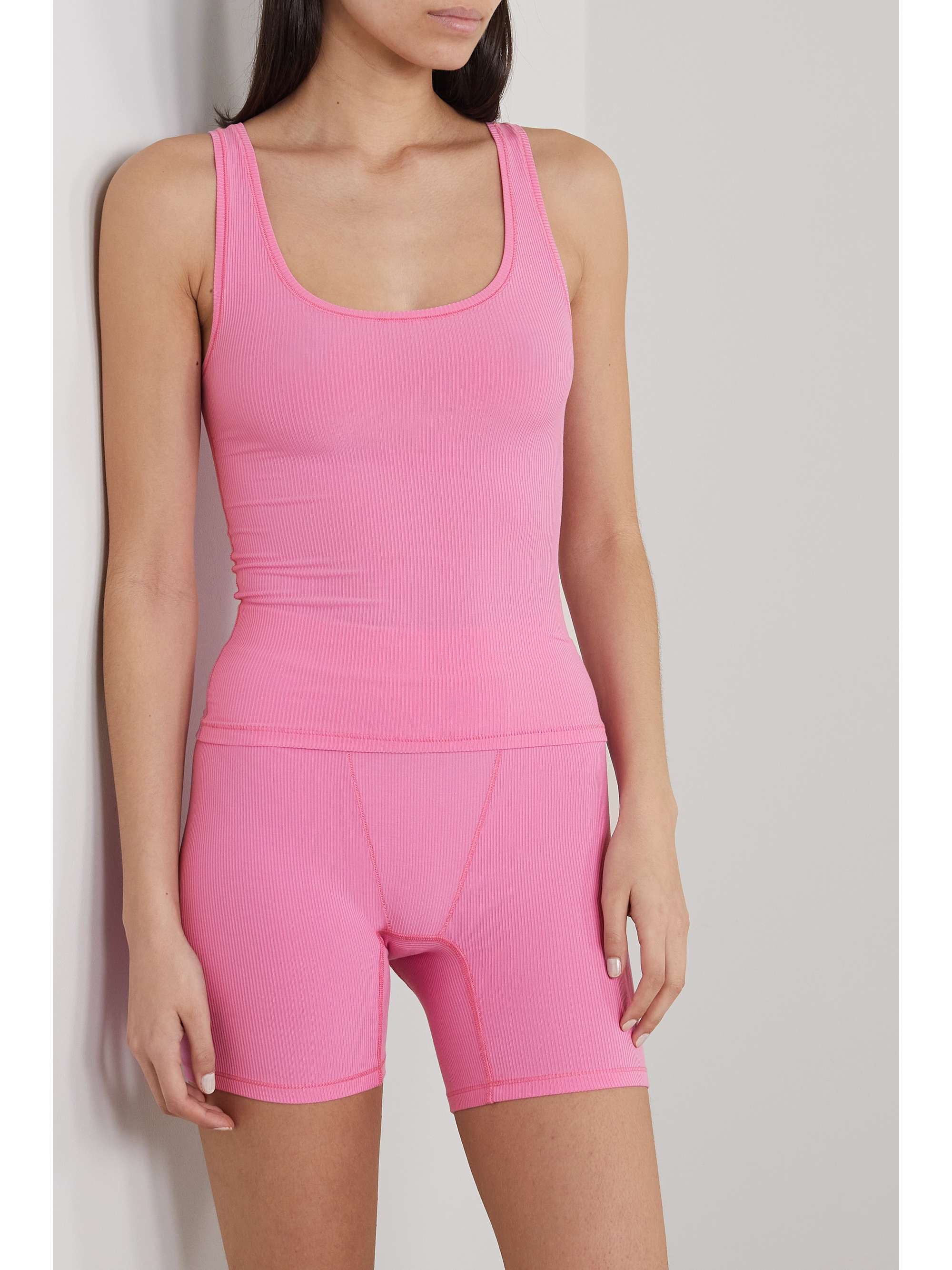 SKIMS Soft Lounge ribbed stretchmodal jersey tank Bubblegum NETAPORTER