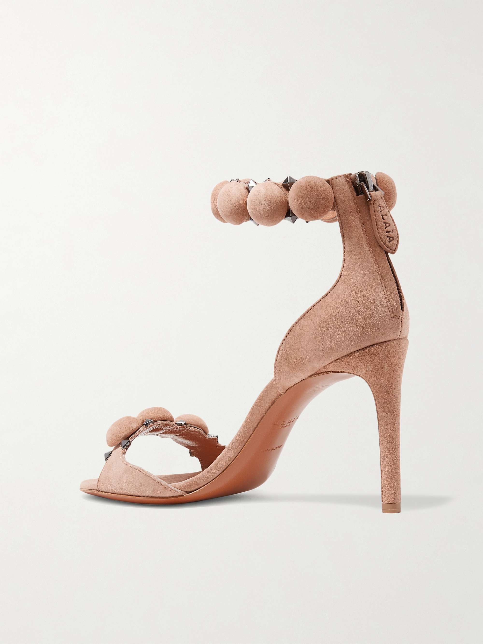 ALAÏA La Bombe 90 studded suede sandals