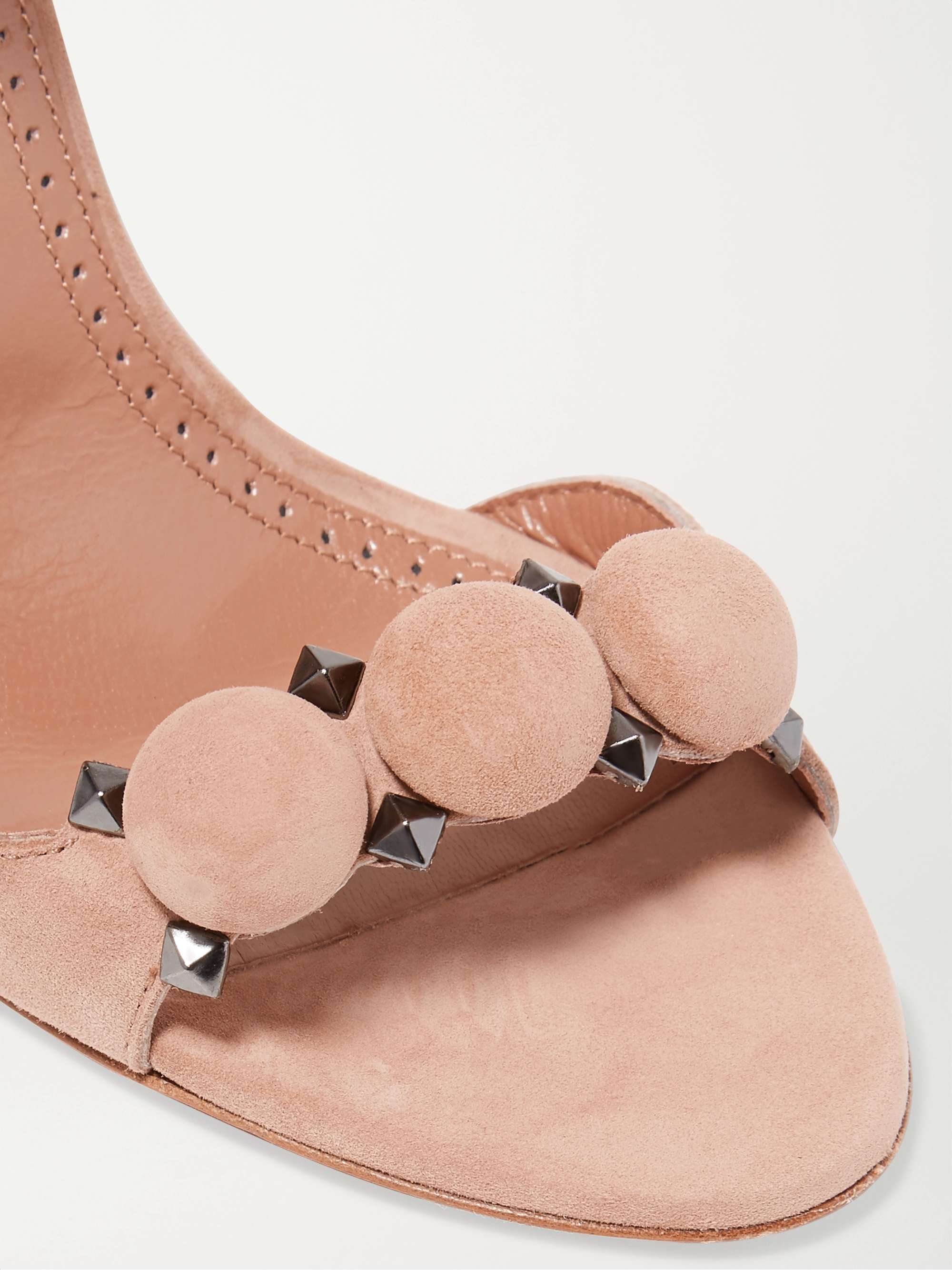 ALAÏA La Bombe 90 studded suede sandals
