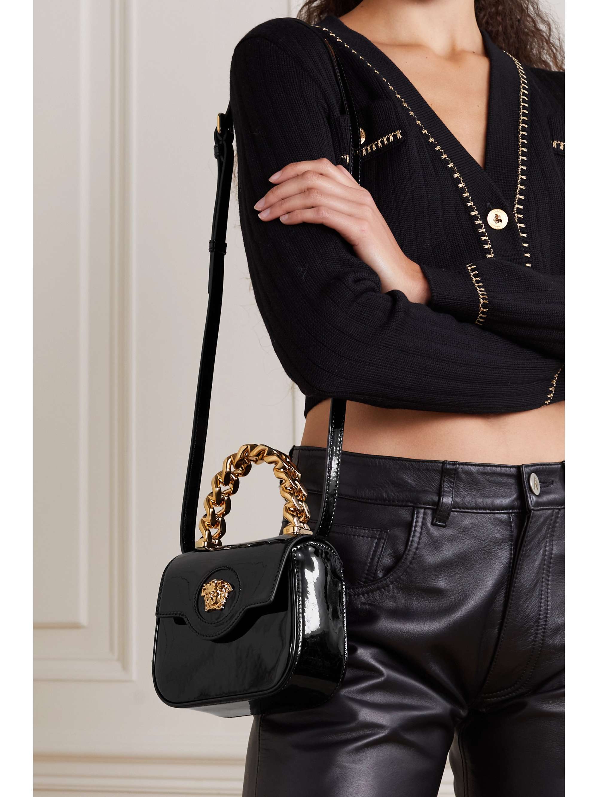 versace leather tote