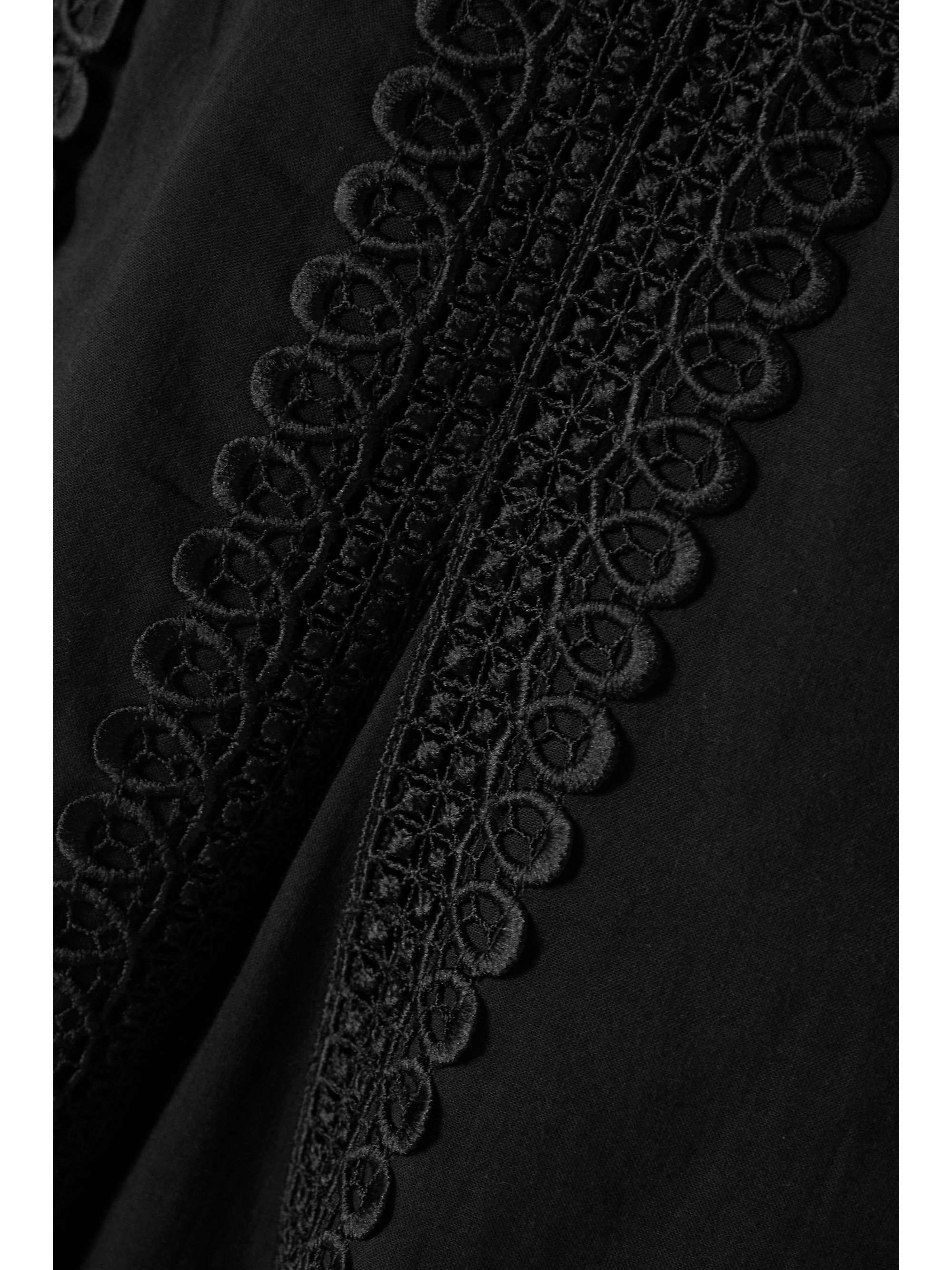 CHARO RUIZ Ava strapless guipure lacetrimmed cottonblend voile