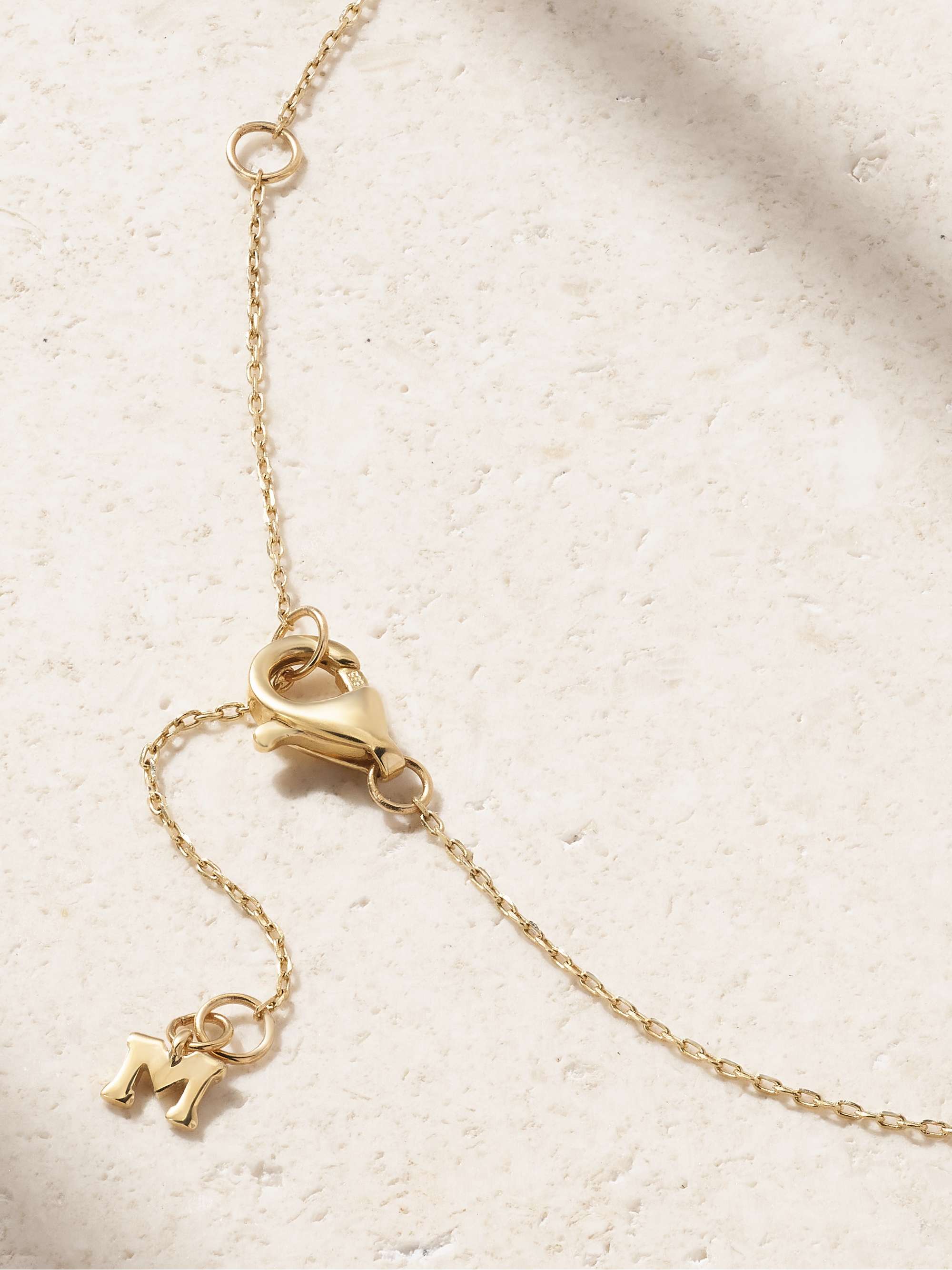 MATEO The Little Things 14-karat gold, diamond and pearl necklace