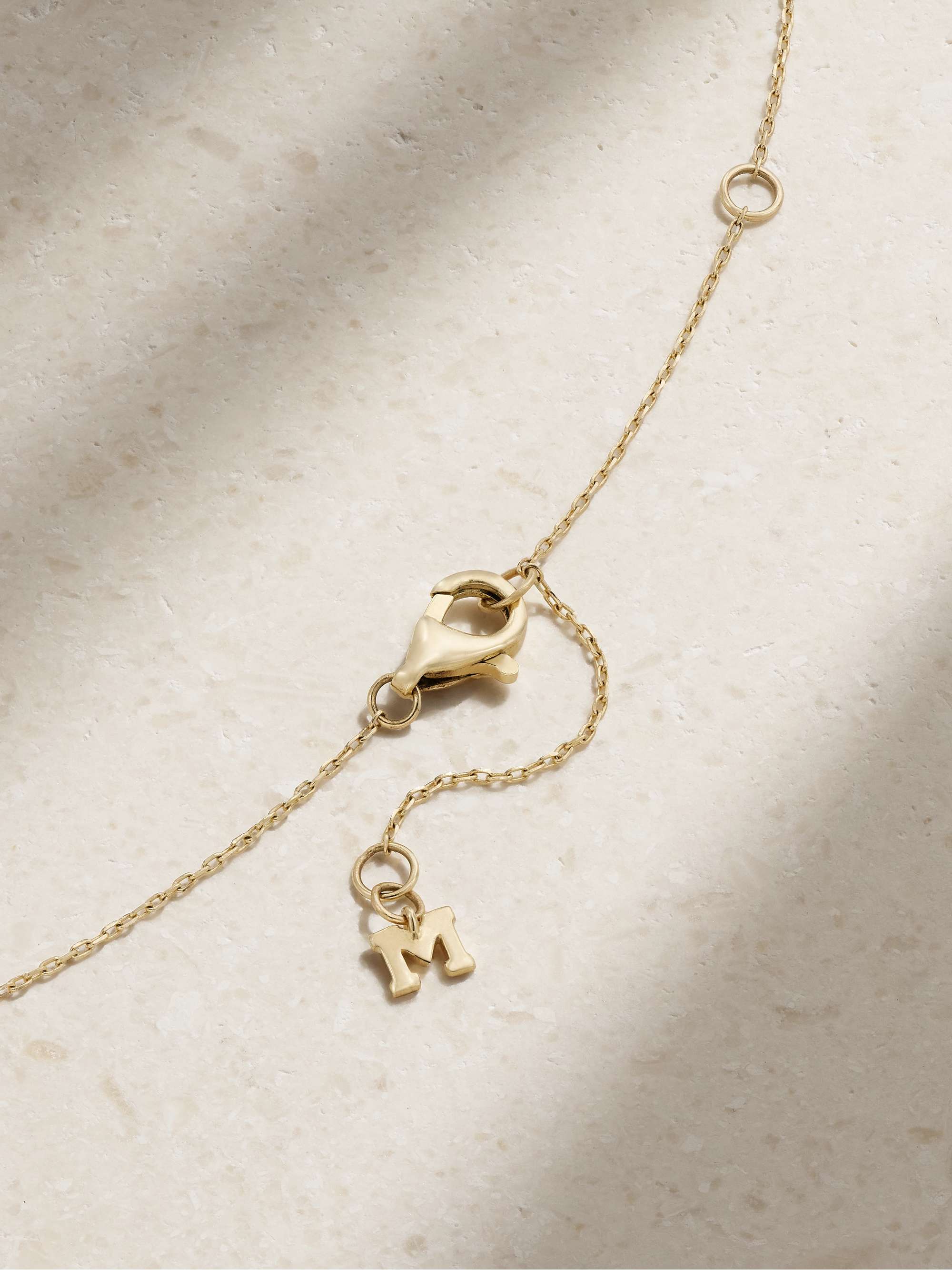 MATEO The Little Things 14-karat gold, diamond and pearl necklace