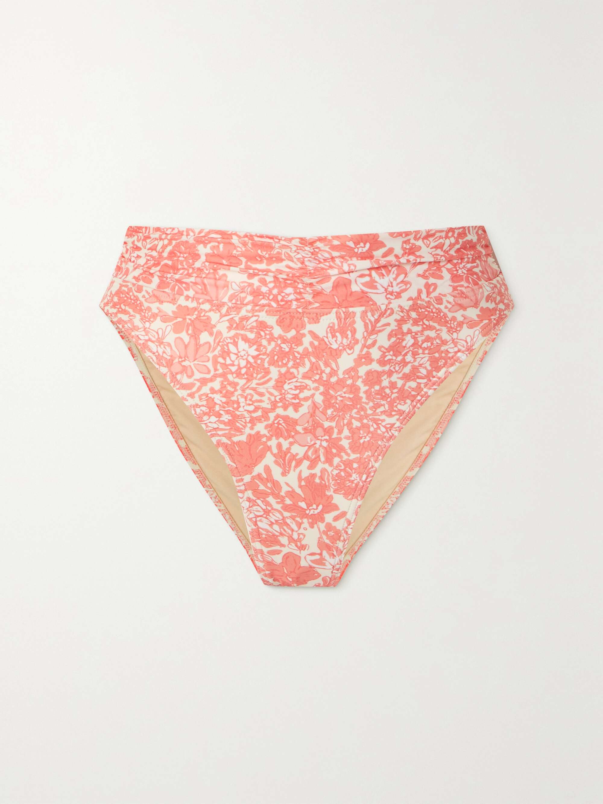 【PEONY】フリル floral-print stretch-econyl swimsuit PEONY SWIMWEAR Floral-print stretch-ECONYL low-rise bikini
