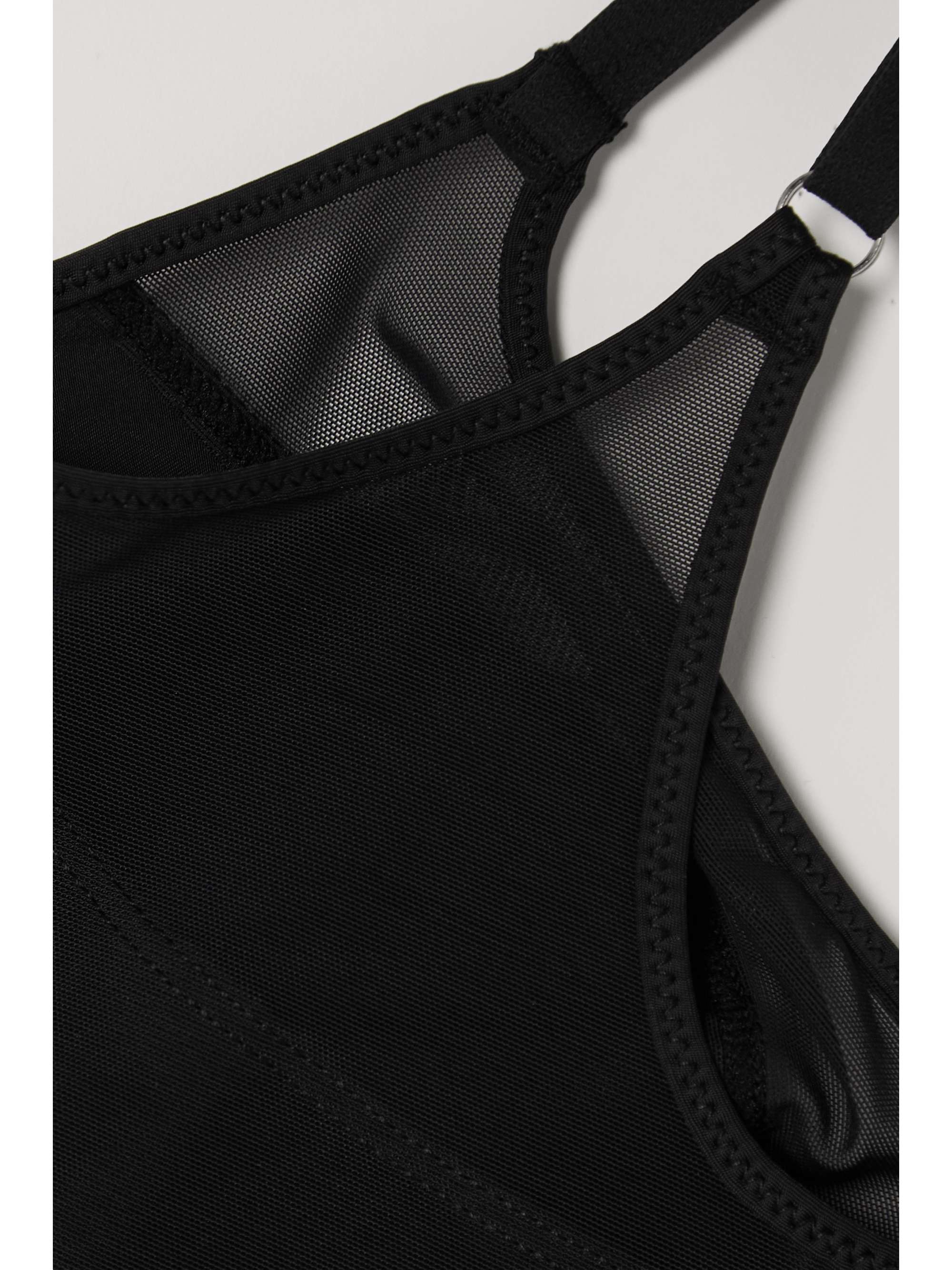 HEIST Paneled jersey and tulle soft-cup bra