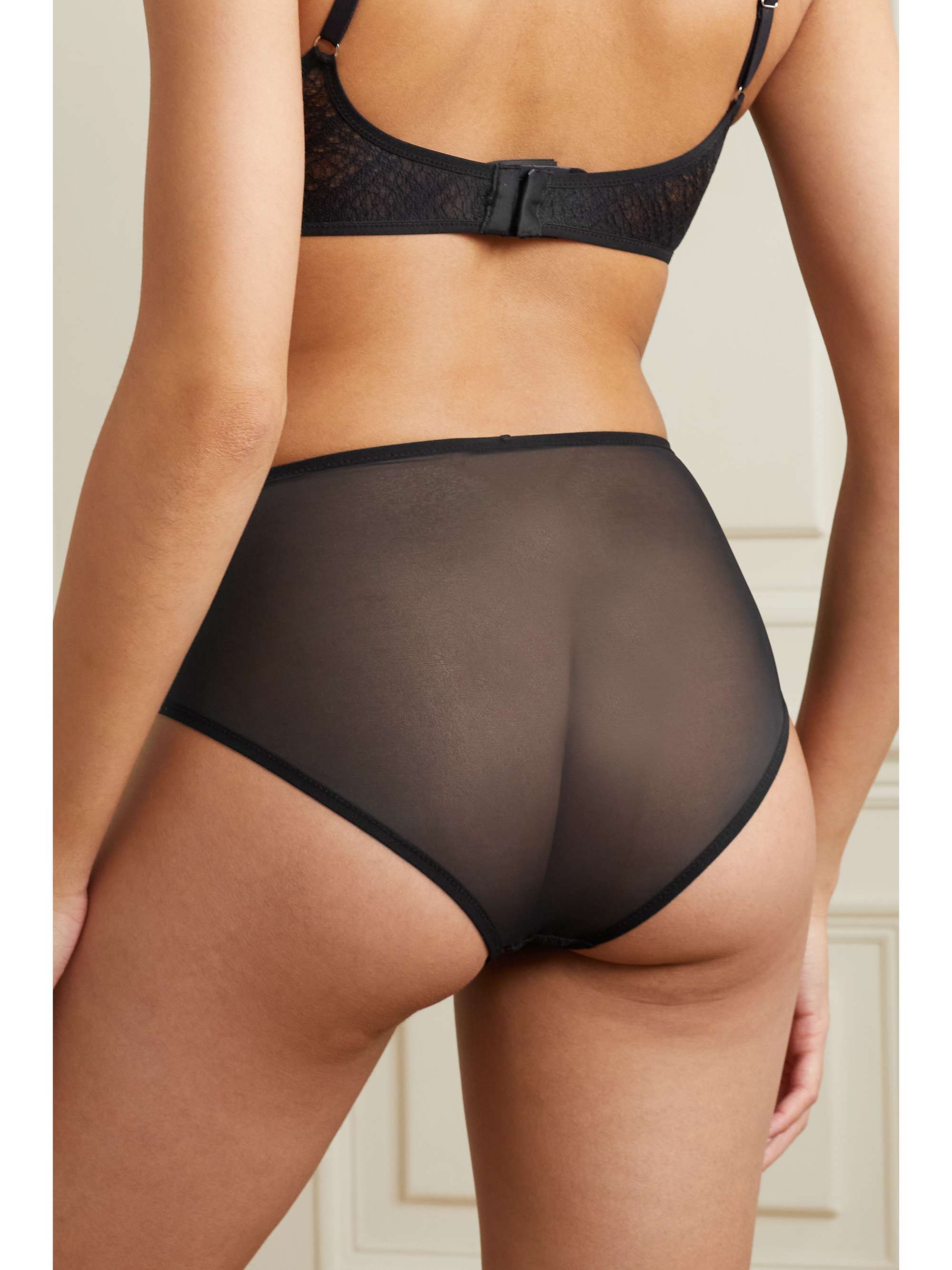 HEIST The Eco recycled lace and stretch-tulle briefs