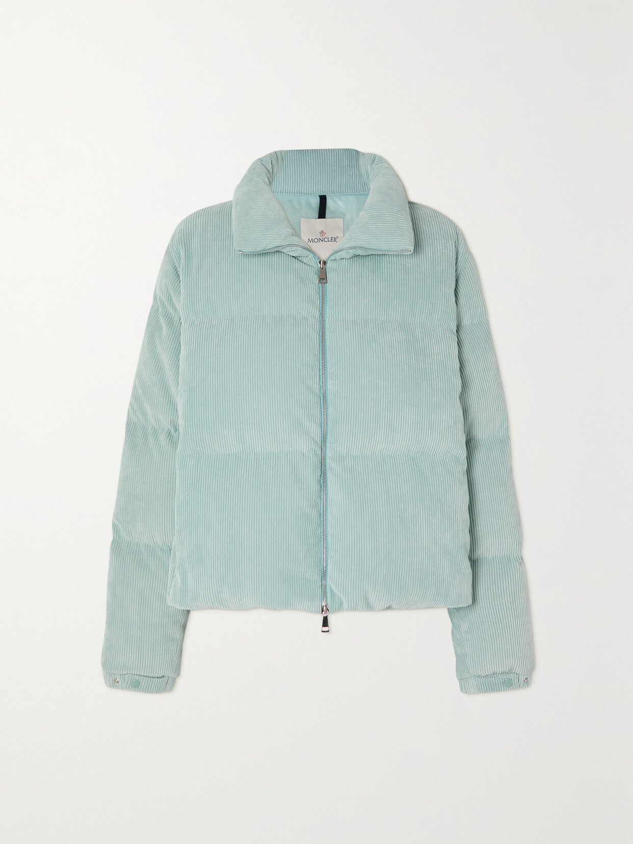 Moncler Antre Quilted Corduroy Down Jacket In Blue