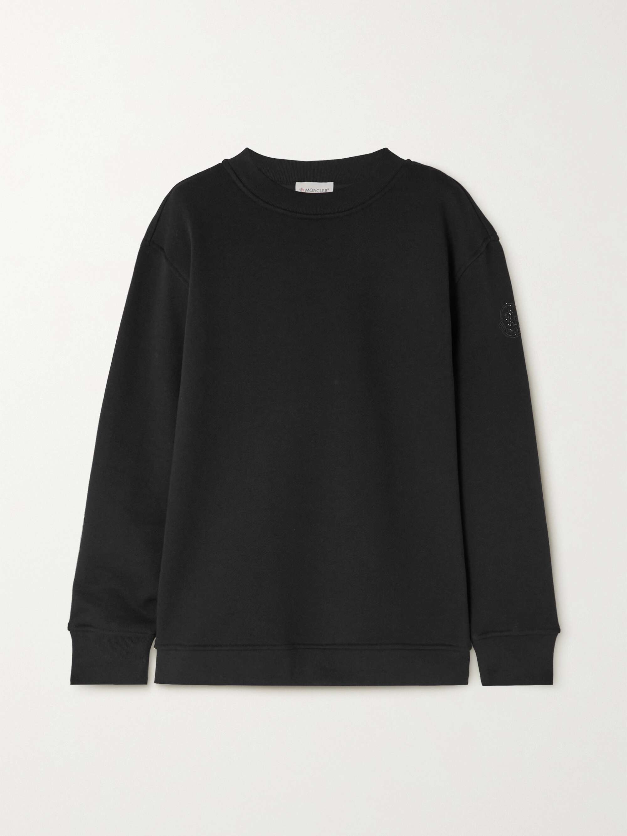 MONCLER Paneled shell and cotton-jersey sweatshirt | NET-A-PORTER