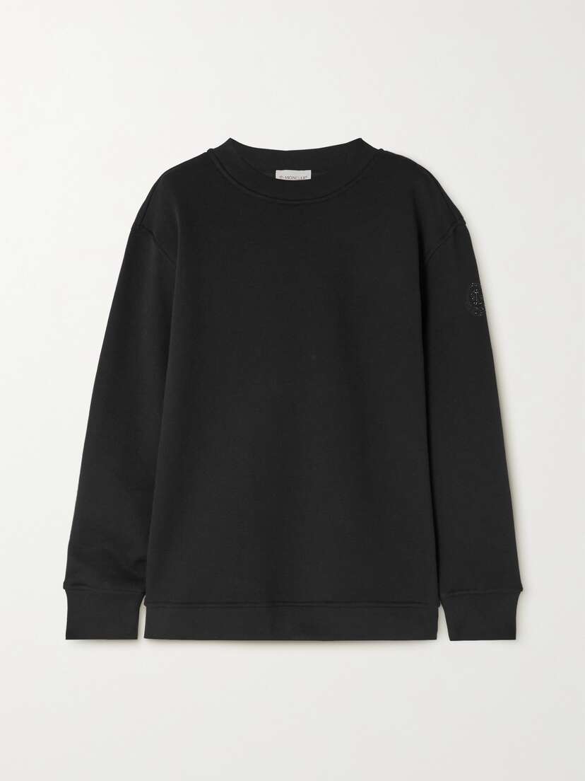 Moncler Paneled Shell And Cotton-jersey Sweatshirt