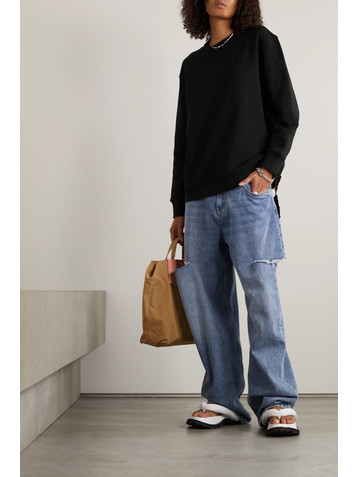 Moncler Paneled shell and cotton-jersey sweatshirt