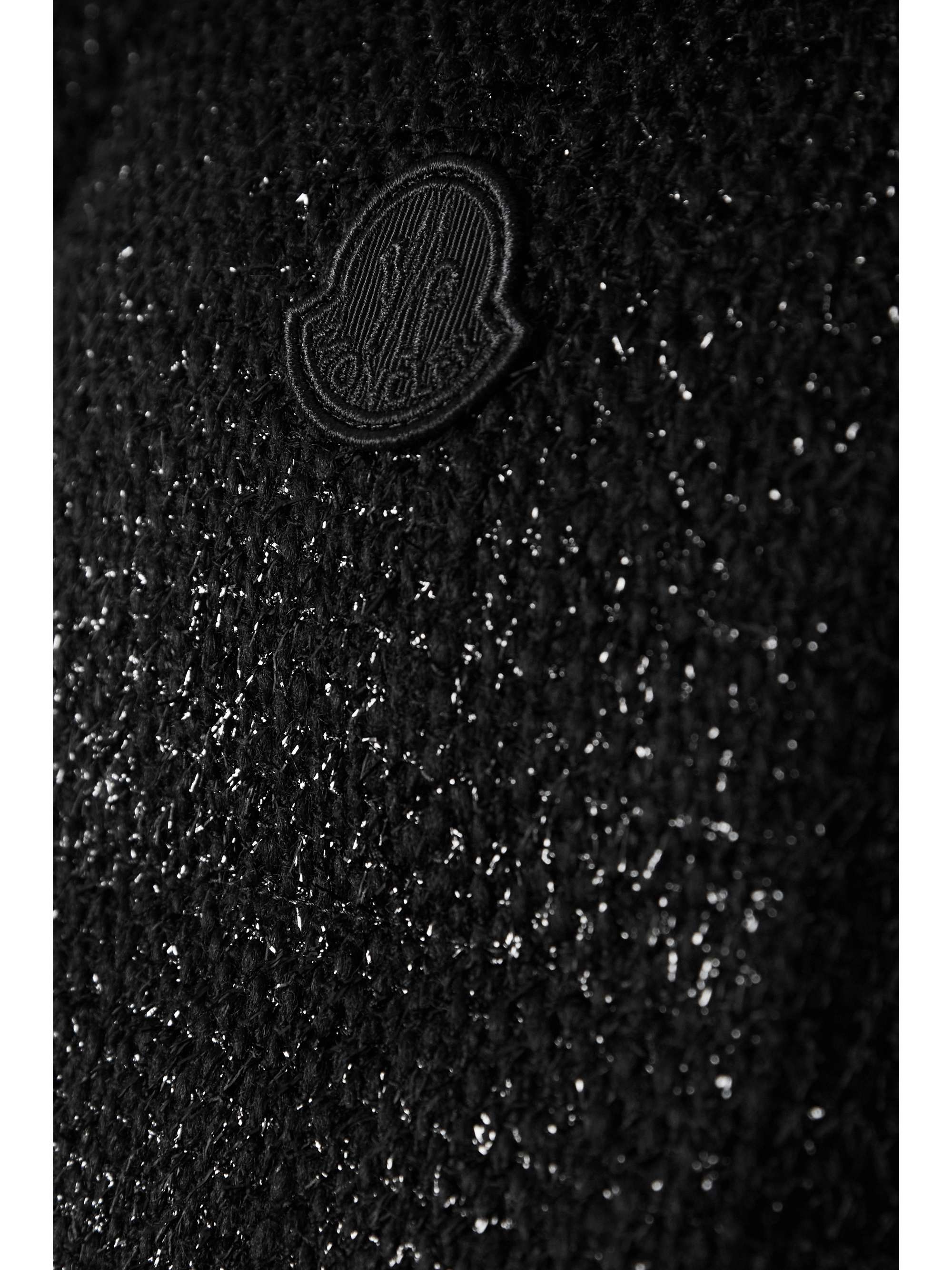 MONCLER Carrelet faux fur-trimmed quilted metallic wool-blend tweed down vest