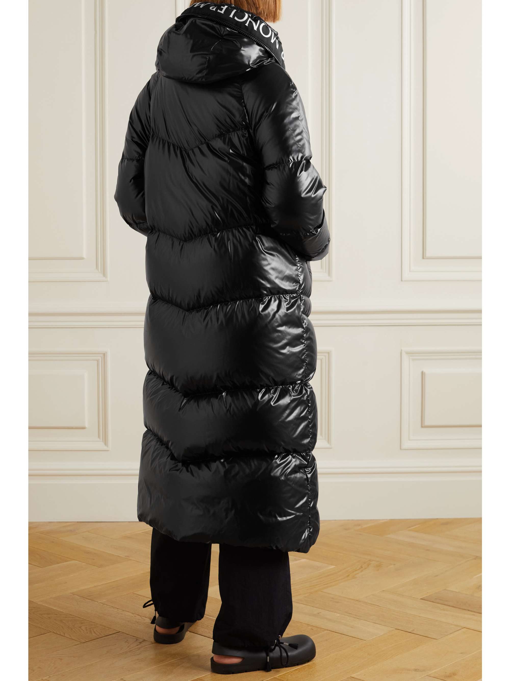 MONCLER Chanon hooded quilted coated-shell coat