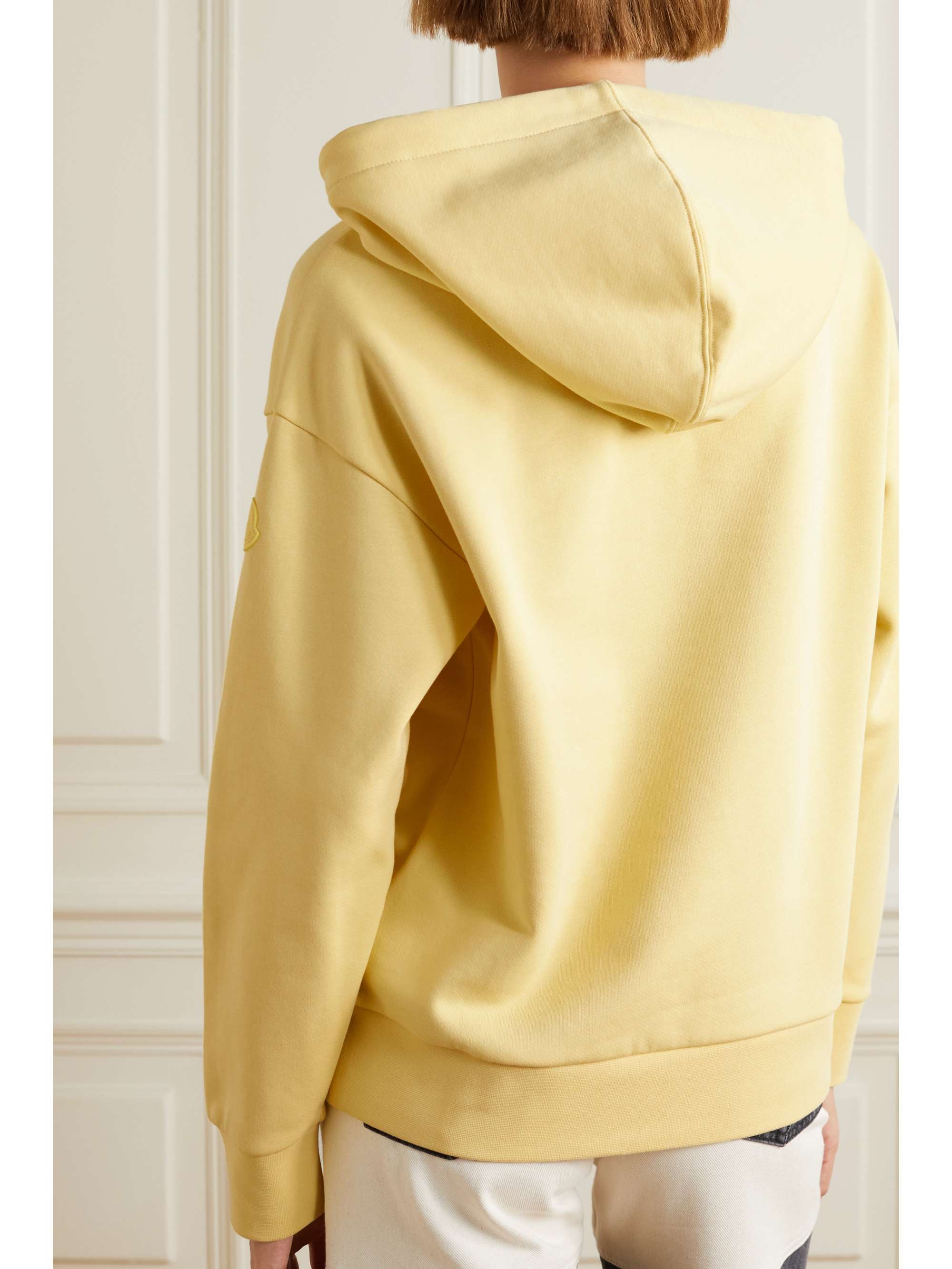 MONCLER Printed cotton-blend jersey hoodie