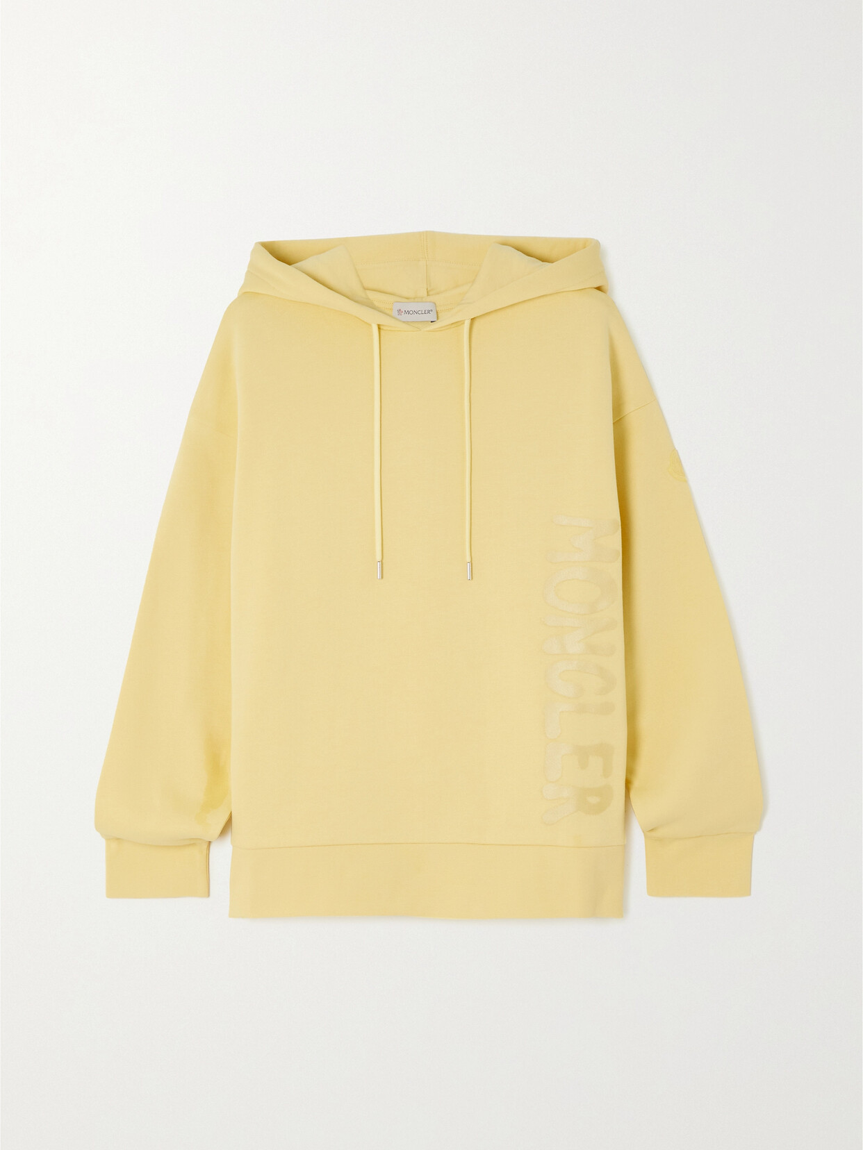 Moncler Printed Cotton-blend Jersey Hoodie - Yellow