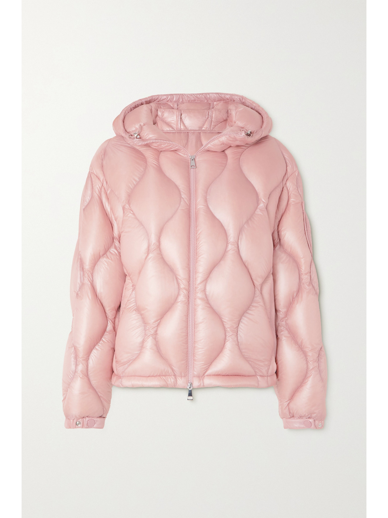 Moncler Anthon Hooded Quilted Ripstop Down Jacket In Pink