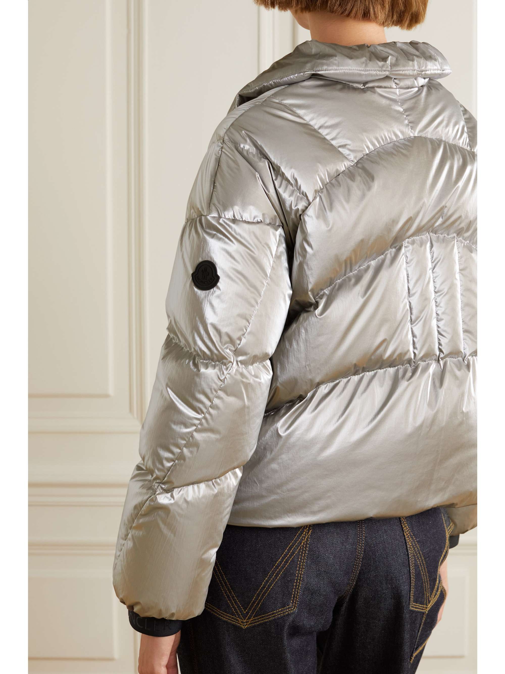 Avoriaz quilted metallic shell down jacket