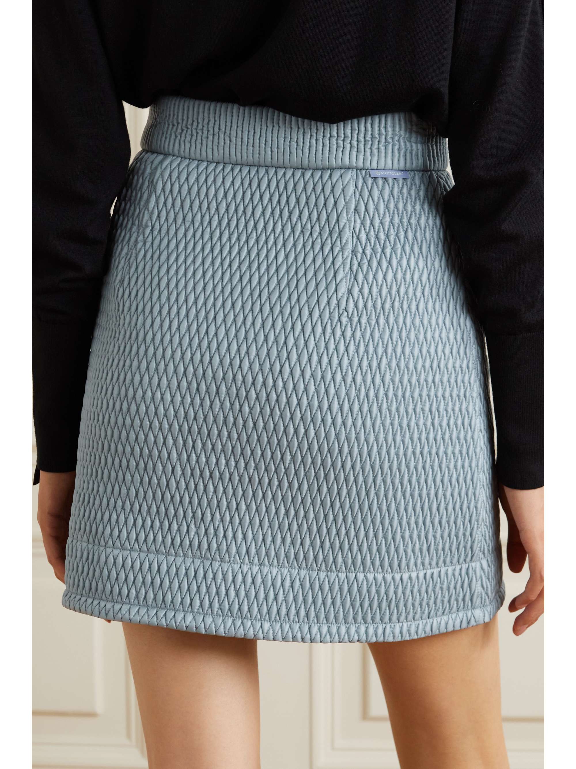 MONCLER Quilted shell mini skirt