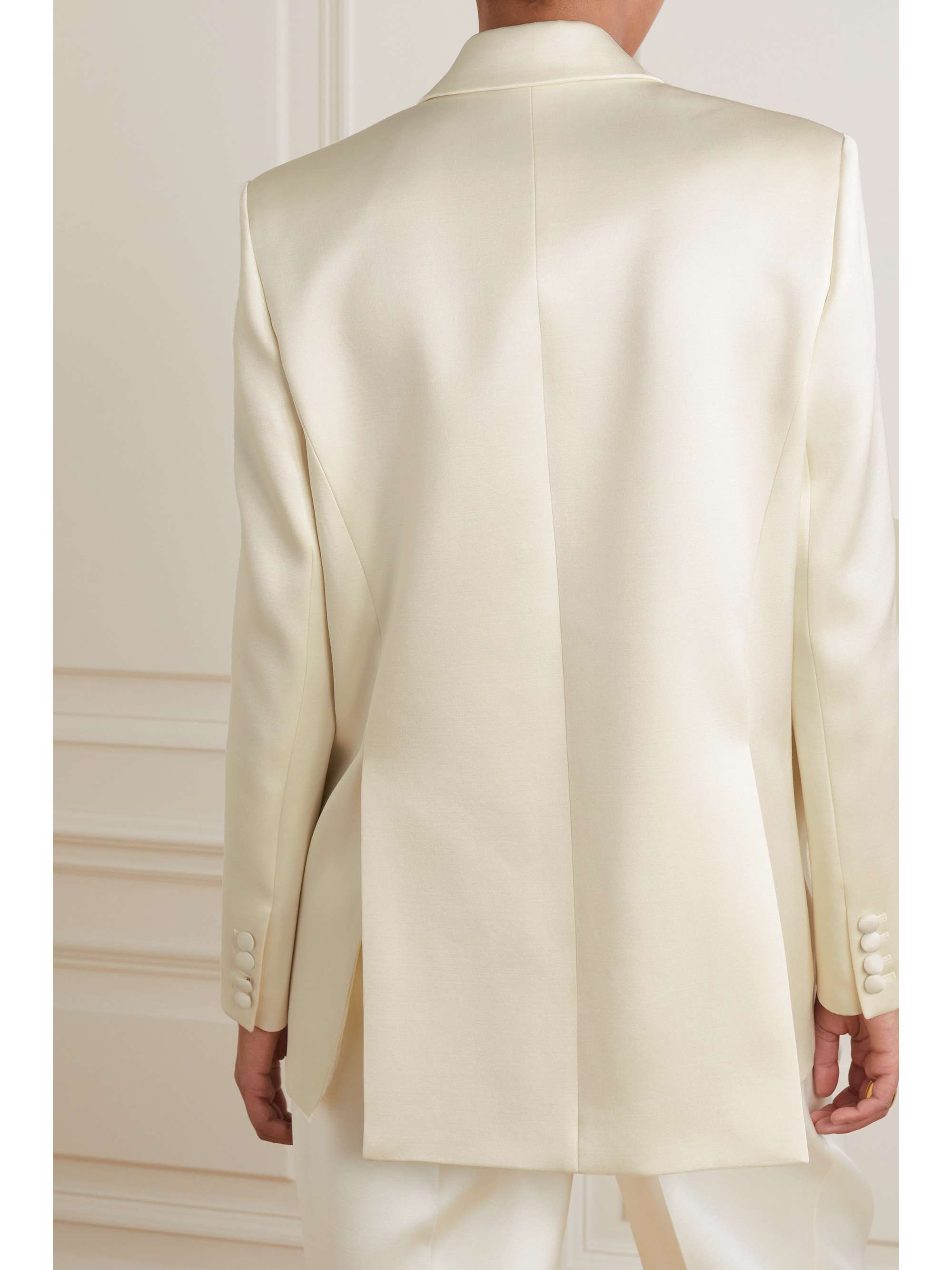 MAGDA BUTRYM Silk satin-trimmed wool blazer