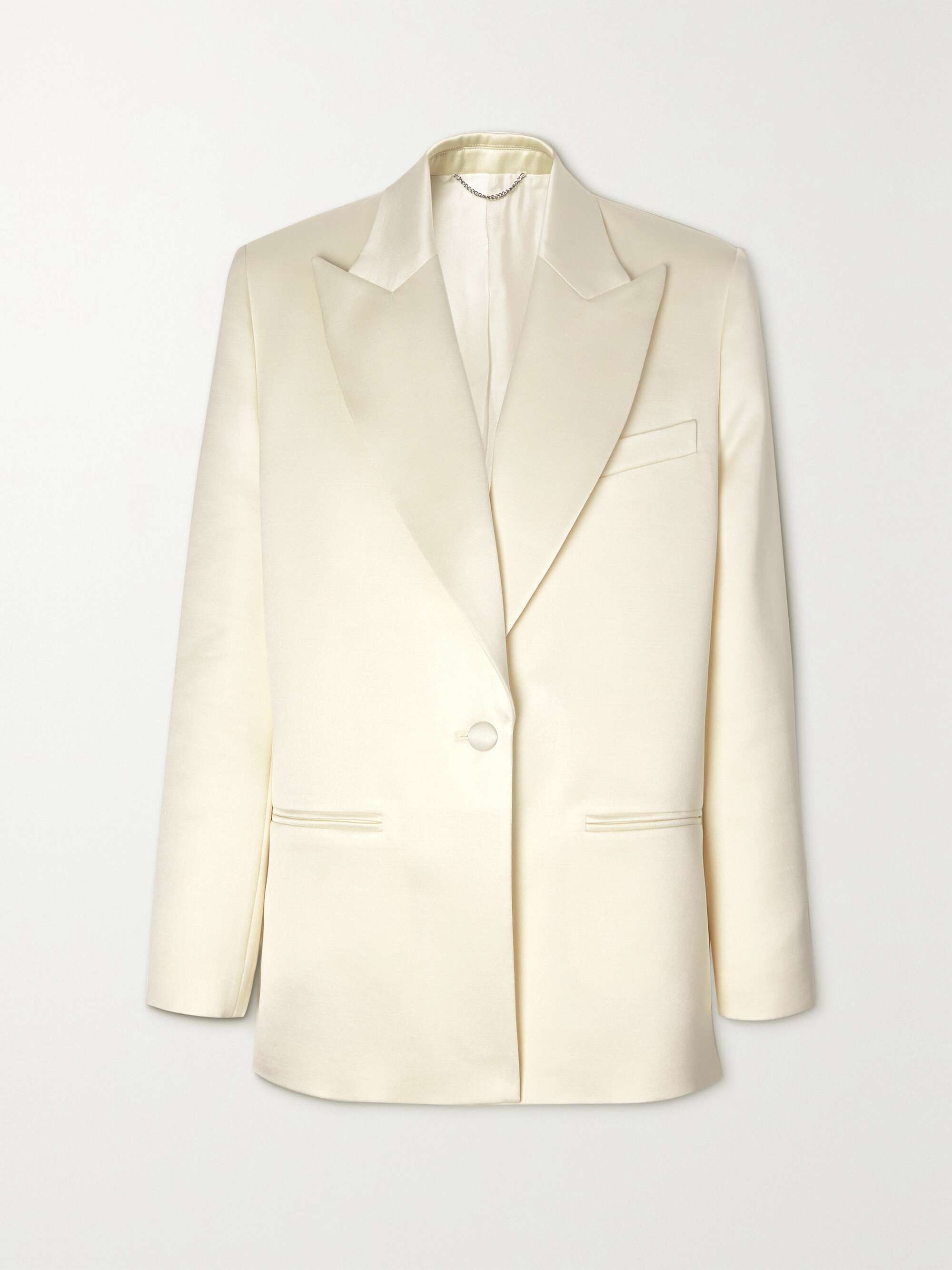 MAGDA BUTRYM Silk satin-trimmed wool blazer | NET-A-PORTER