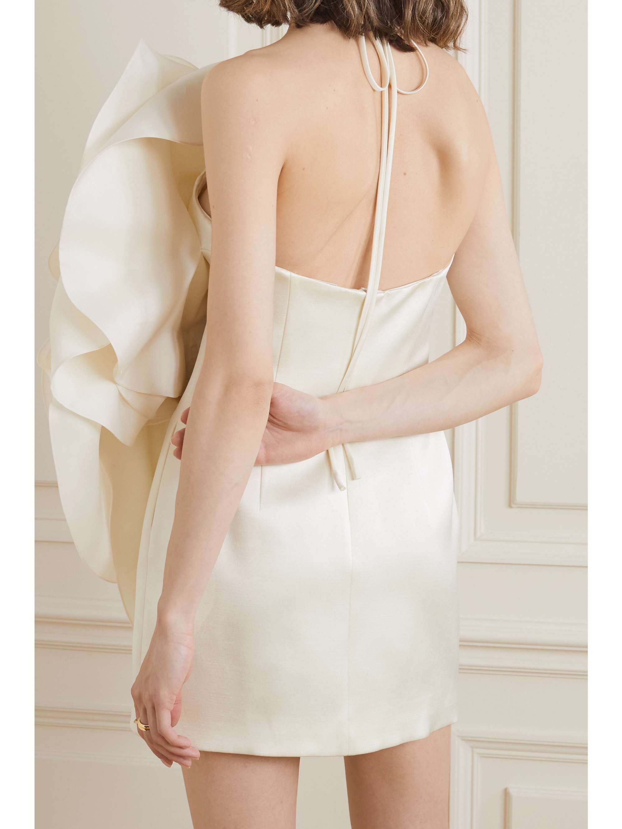 MAGDA BUTRYM Minikleid aus Seidenorganza und Satin mit Verzierung