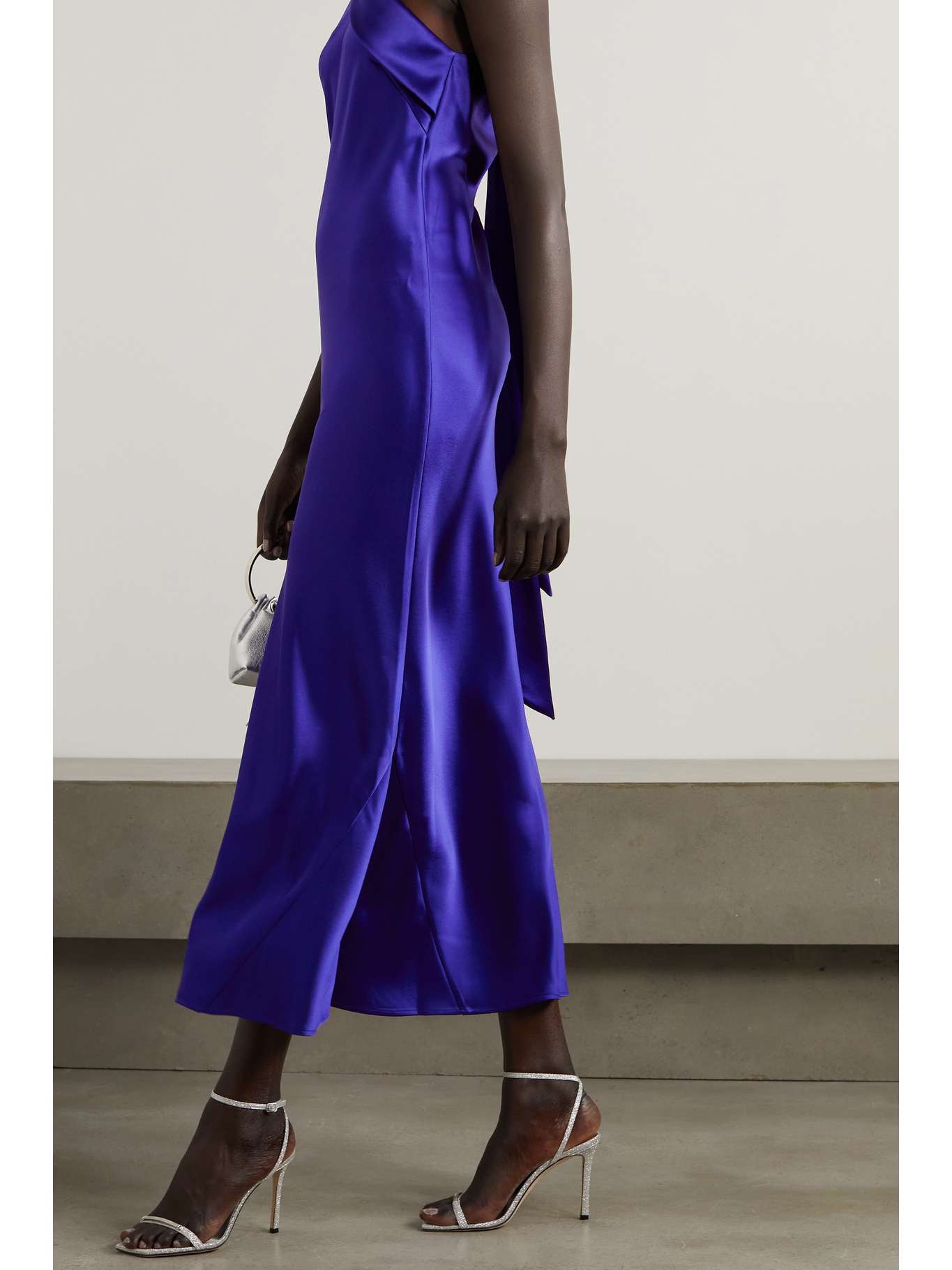 GALVAN Pandora satin halterneck maxi dress NETAPORTER