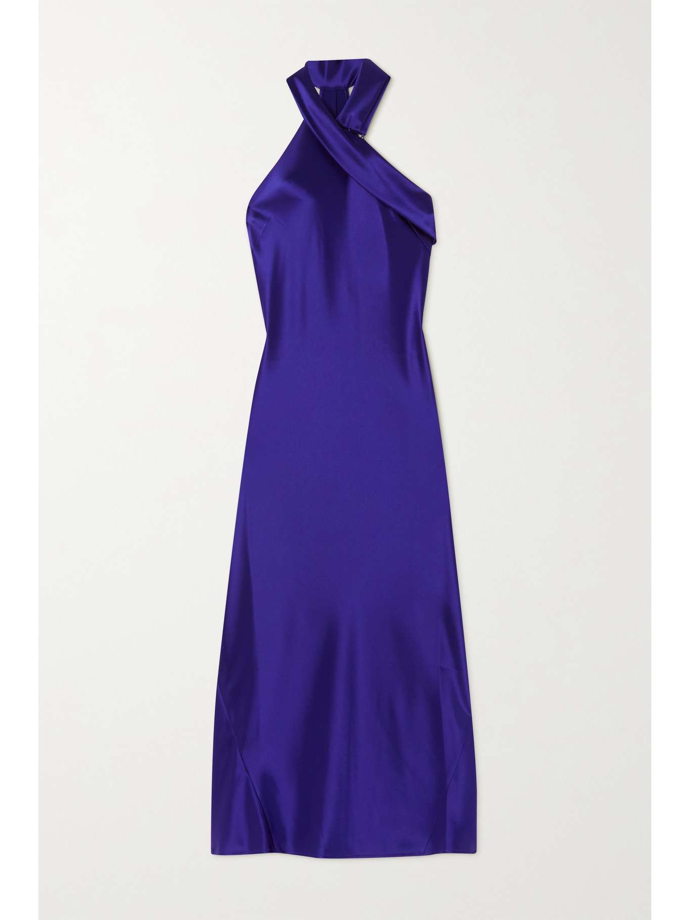 GALVAN Pandora satin halterneck maxi dress NETAPORTER