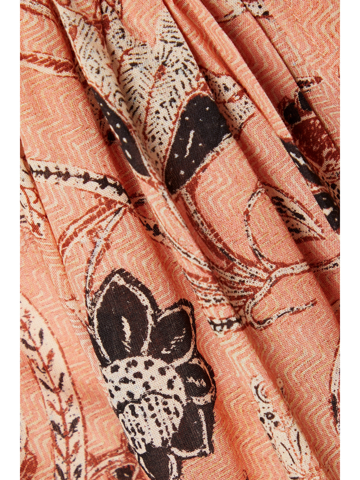 ULLA JOHNSON BIARRITZ PRINTED COTTON-BLEND VOILE TUNIC