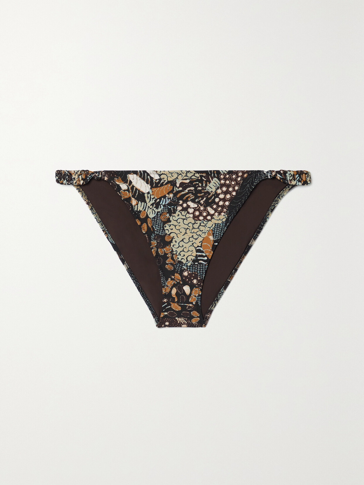 Ulla Johnson Porto Braided Printed Bikini Briefs - Brown