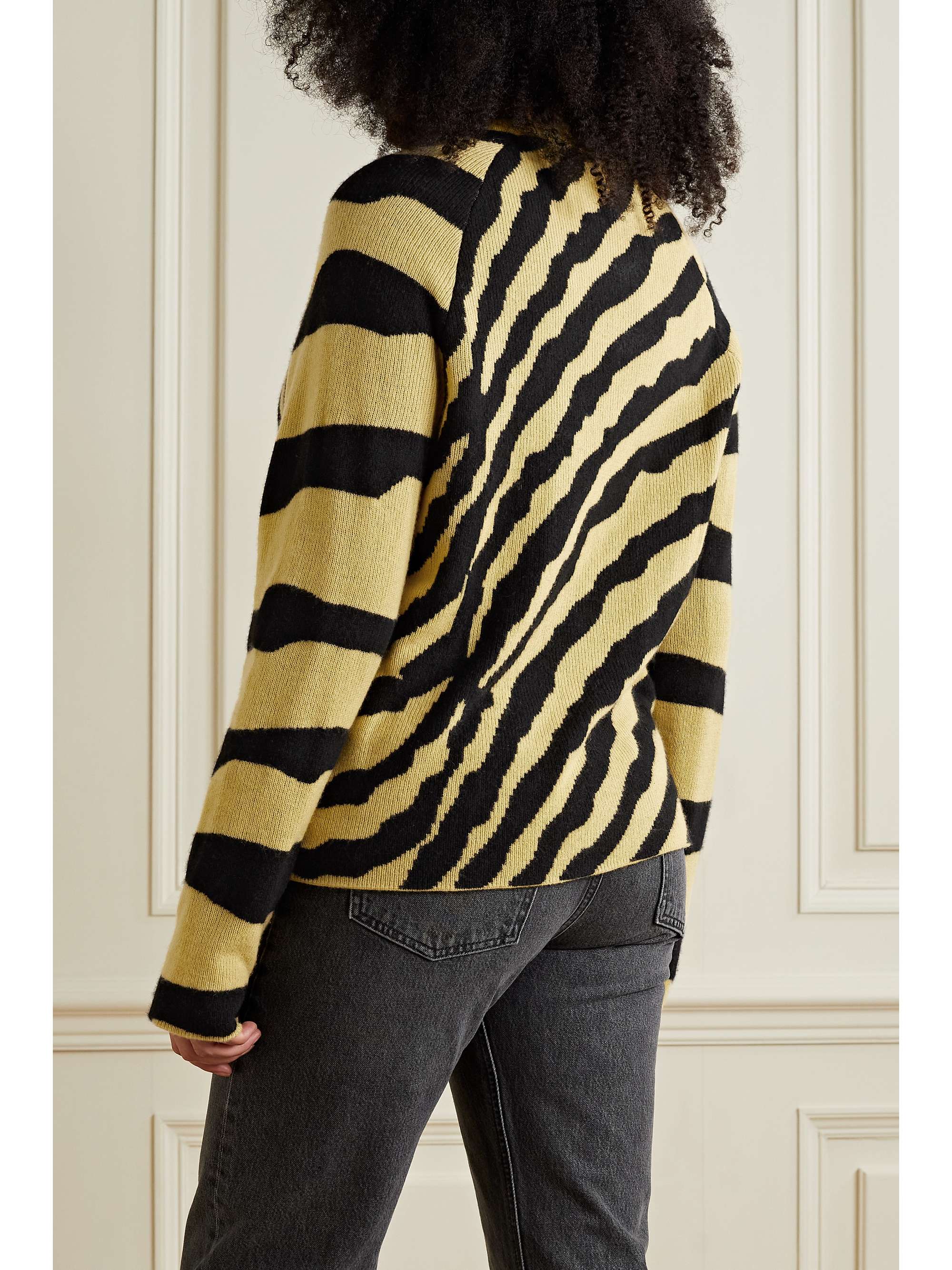 THE ELDER STATESMAN Tiger oversized jacquard-knit cashmere sweater