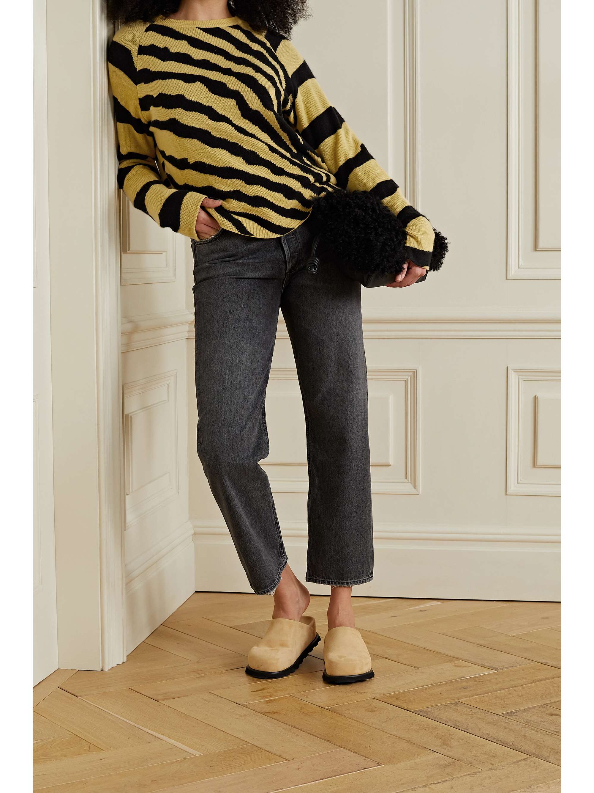 THE ELDER STATESMAN Tiger oversized jacquard-knit cashmere sweater
