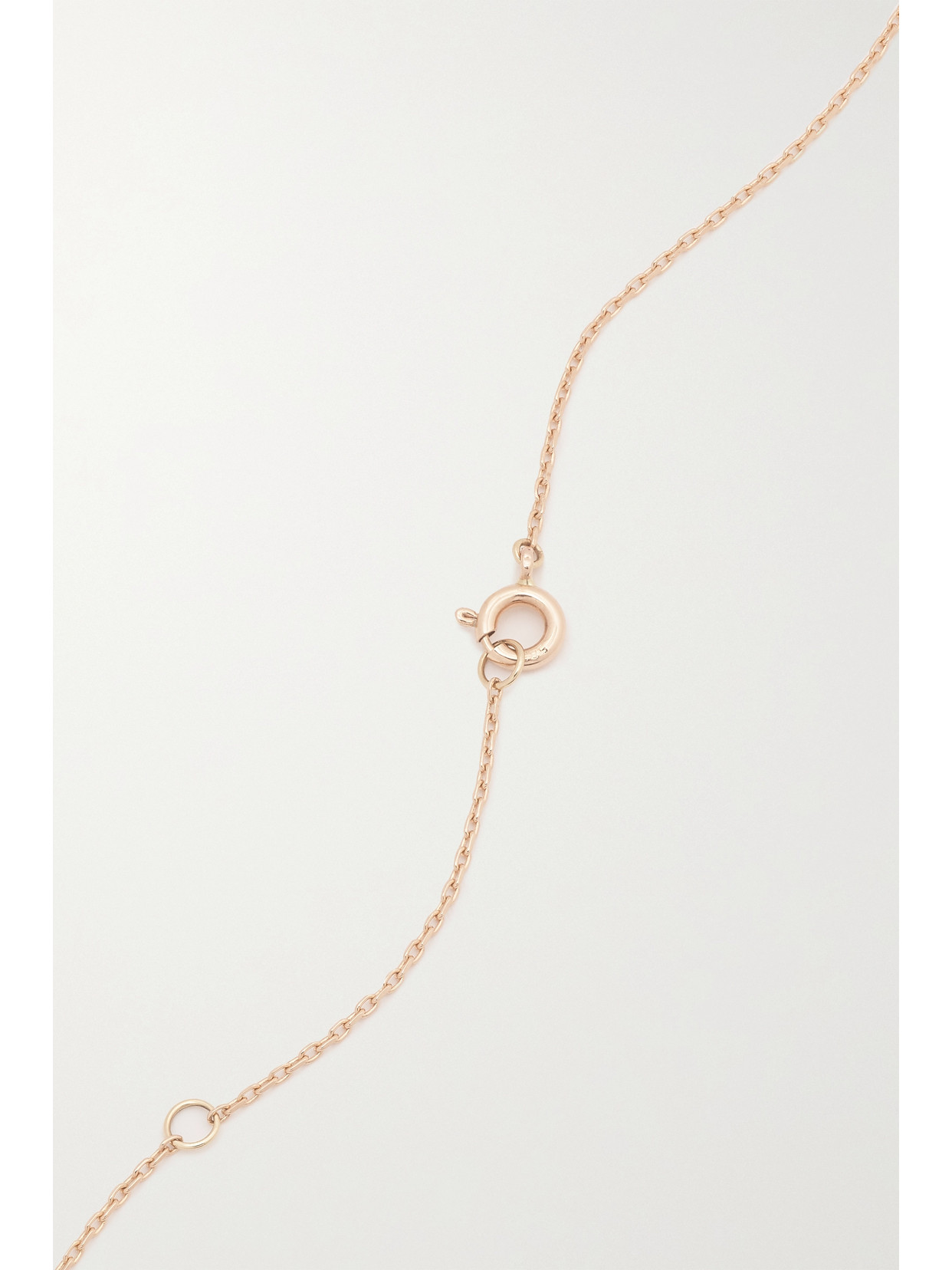 Shop Diane Kordas 14-karat Rose Gold Diamond Necklace